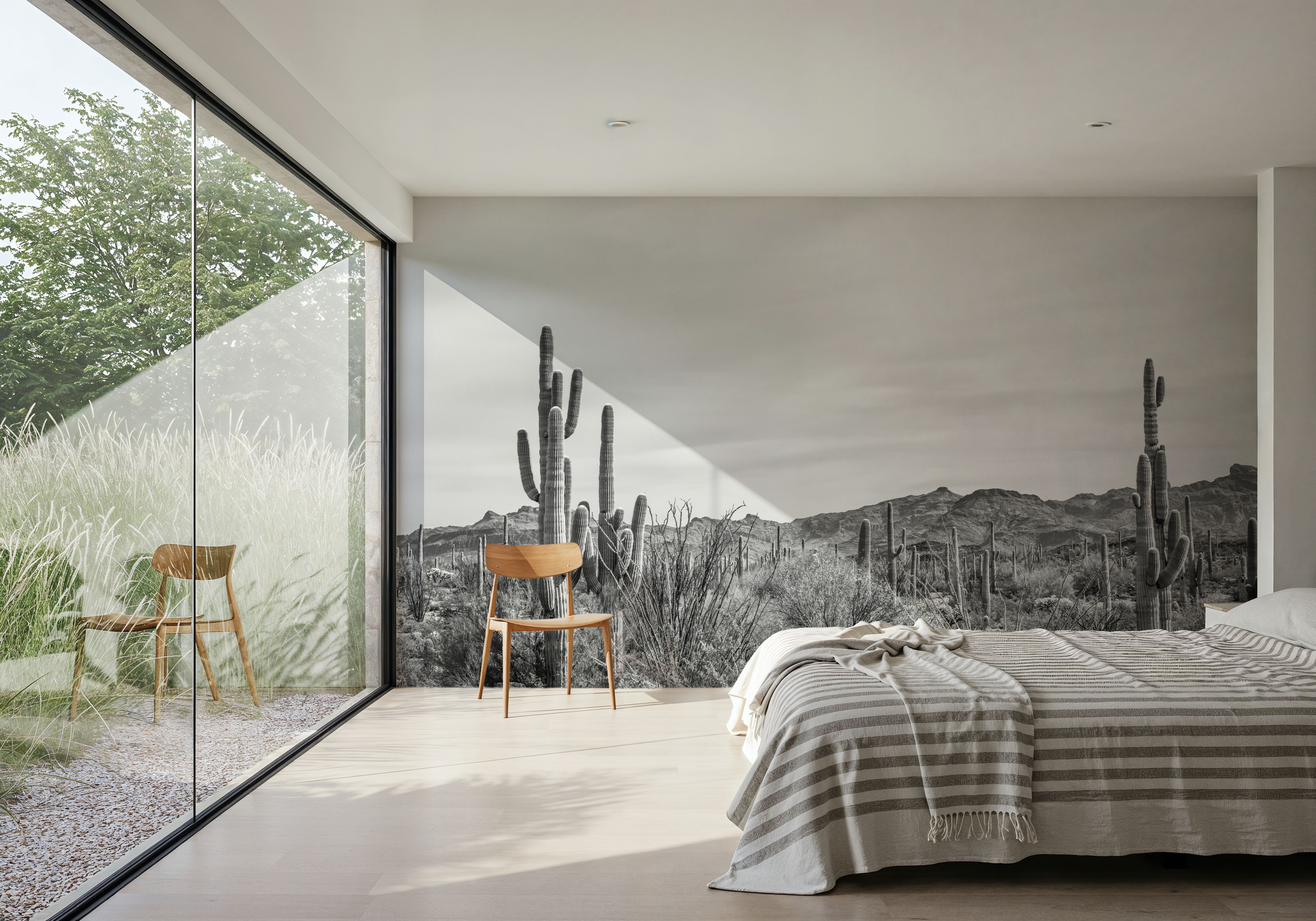 Sonoran Wonderland BW, Wallpaper