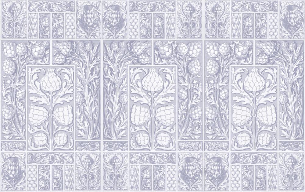 Clear Thistle Wall Blue