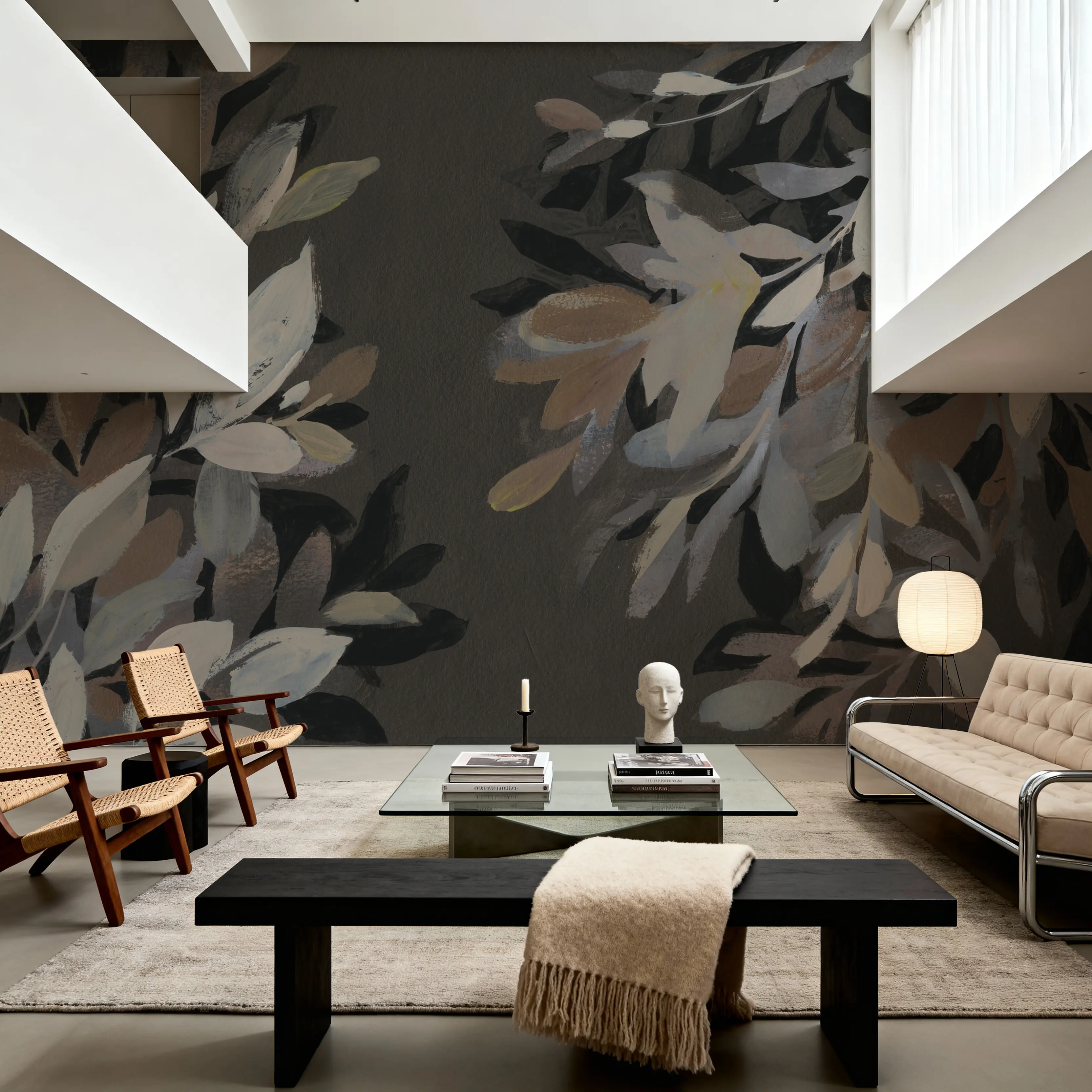 Wall Mural - Almost There - Abstract Nature mural wallpaper - Brown - Living room - Wallism UK - Peel & Stick or Paste-the-Wall