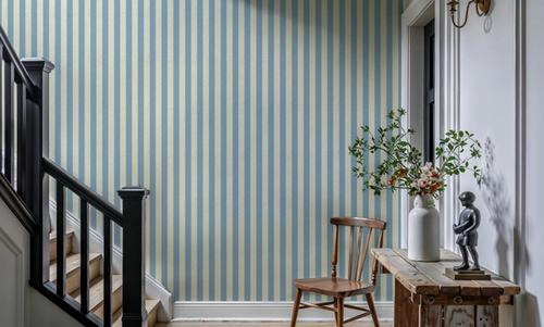 Ticking Awning Stripes, Baby Blue