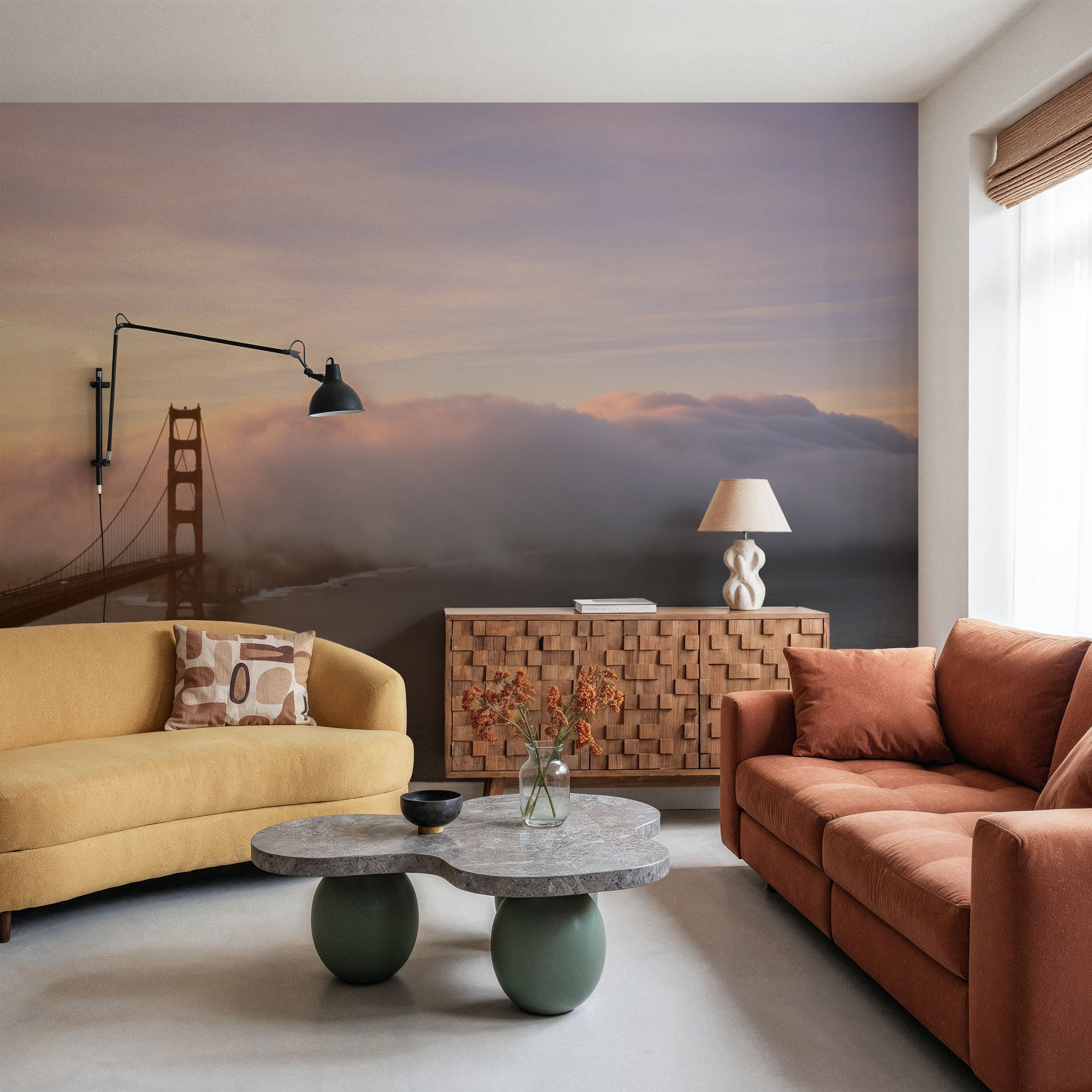 Misty Bridge Sunrise