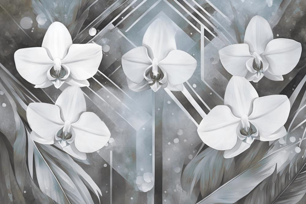 Geometry and Orchids Blue