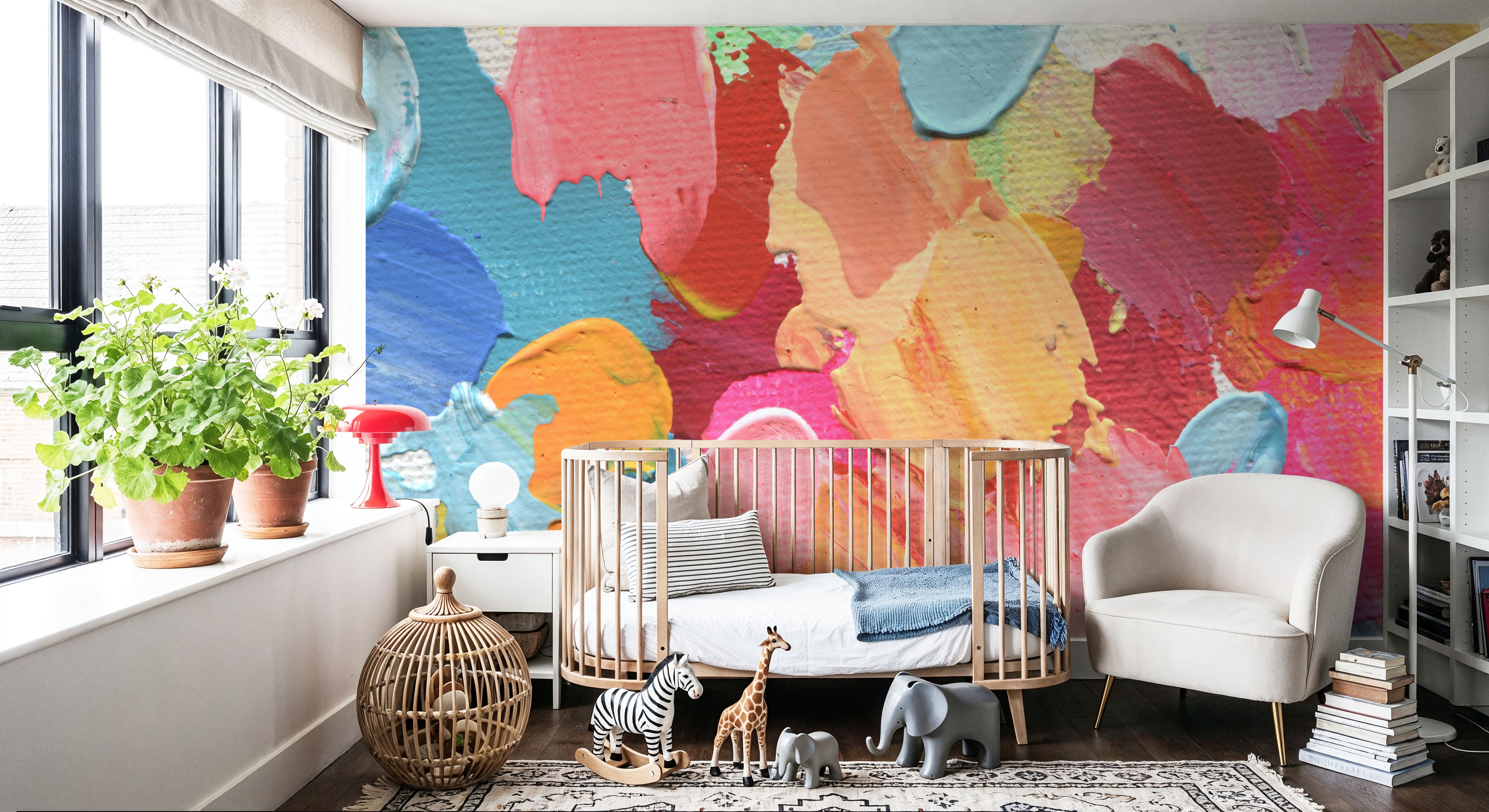 Wall Mural - Abstract Rainbow Smudge - Abstract Contemporary mural wallpaper - Offices - Wallism US - Premium, Textured or Peel & Stick