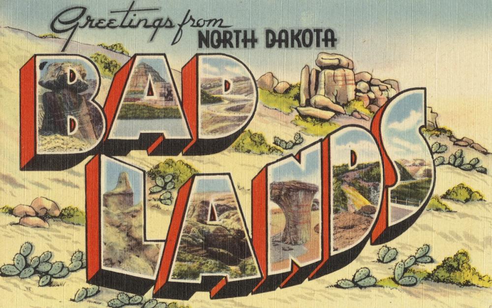 Greetings from Badlands - Screenprint Postcard