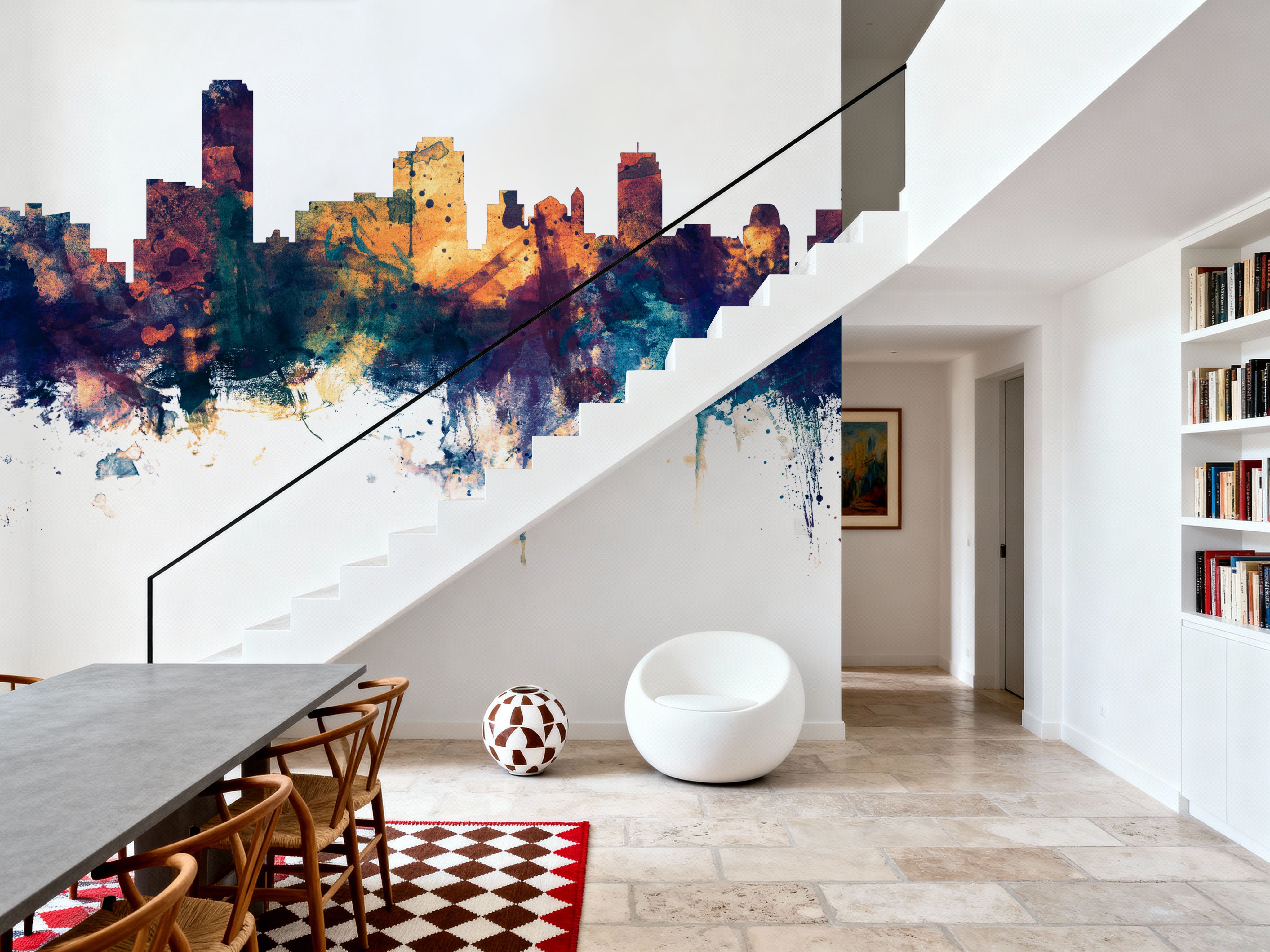 Adelaide Australia Skyline Blue & Bronze