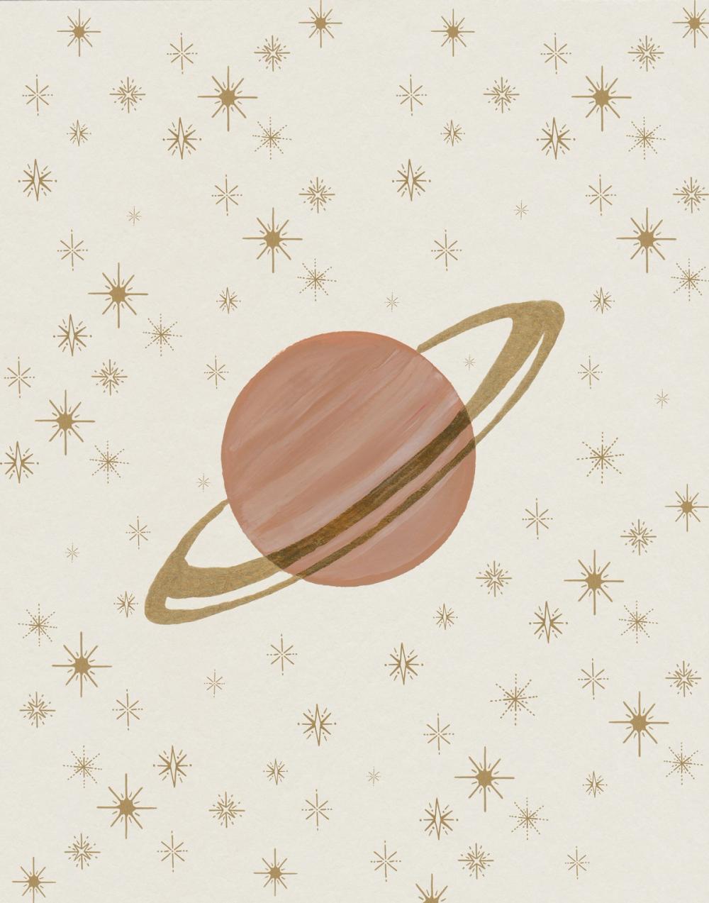 Serene Saturn and Stars