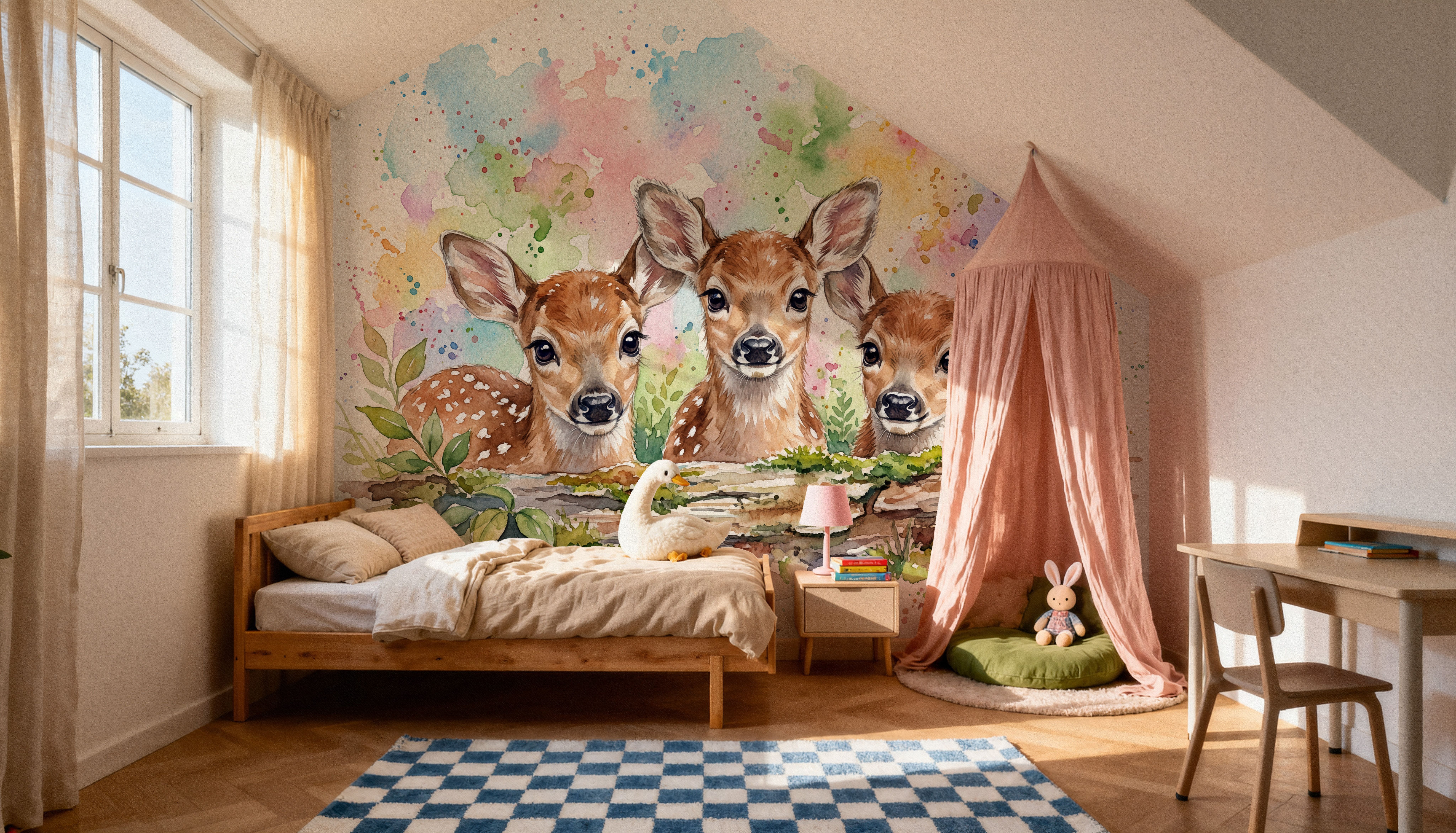 Fawns - Cute Baby Animals Series, Tapete