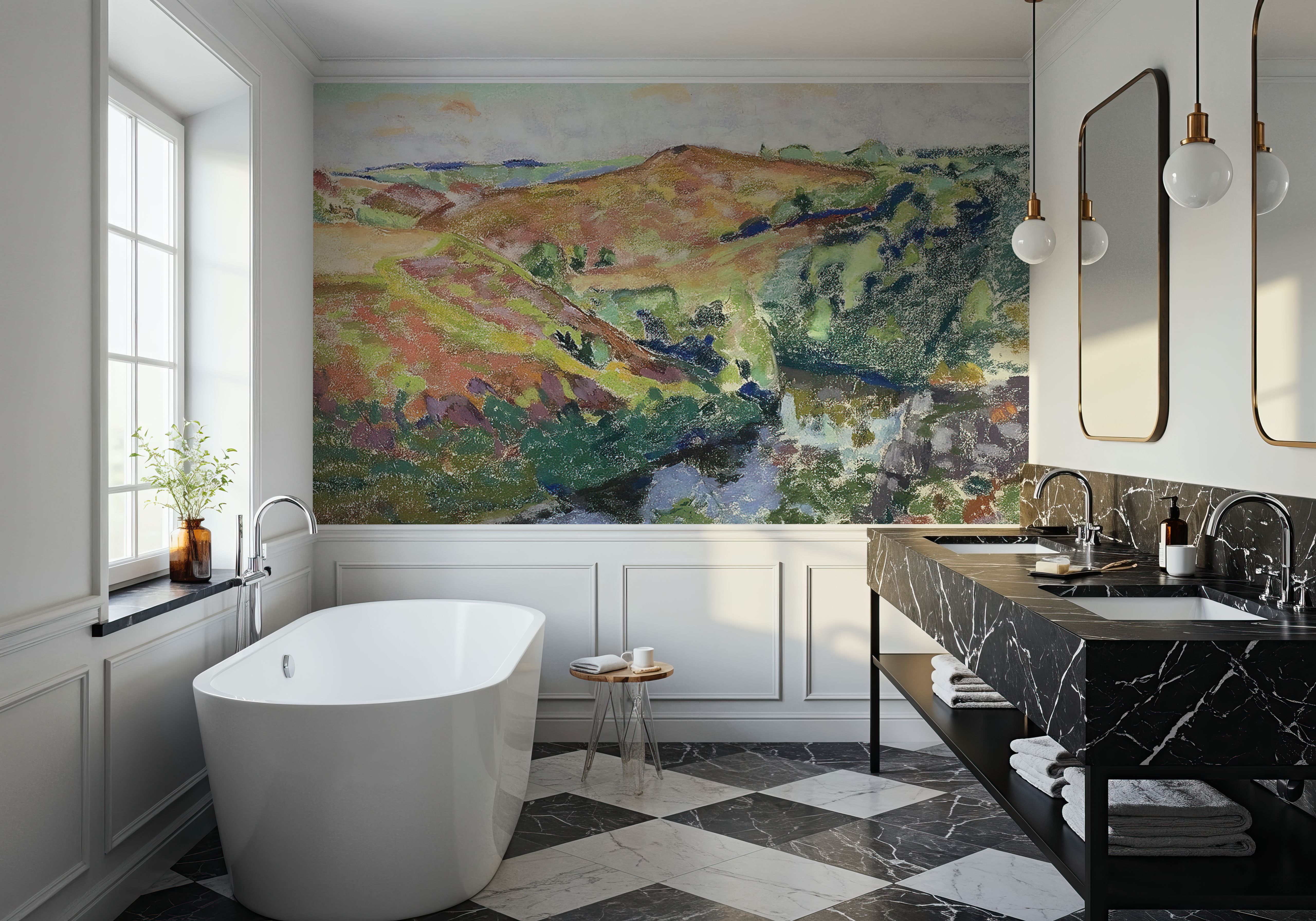 Landscape in Crozant, Tapeten