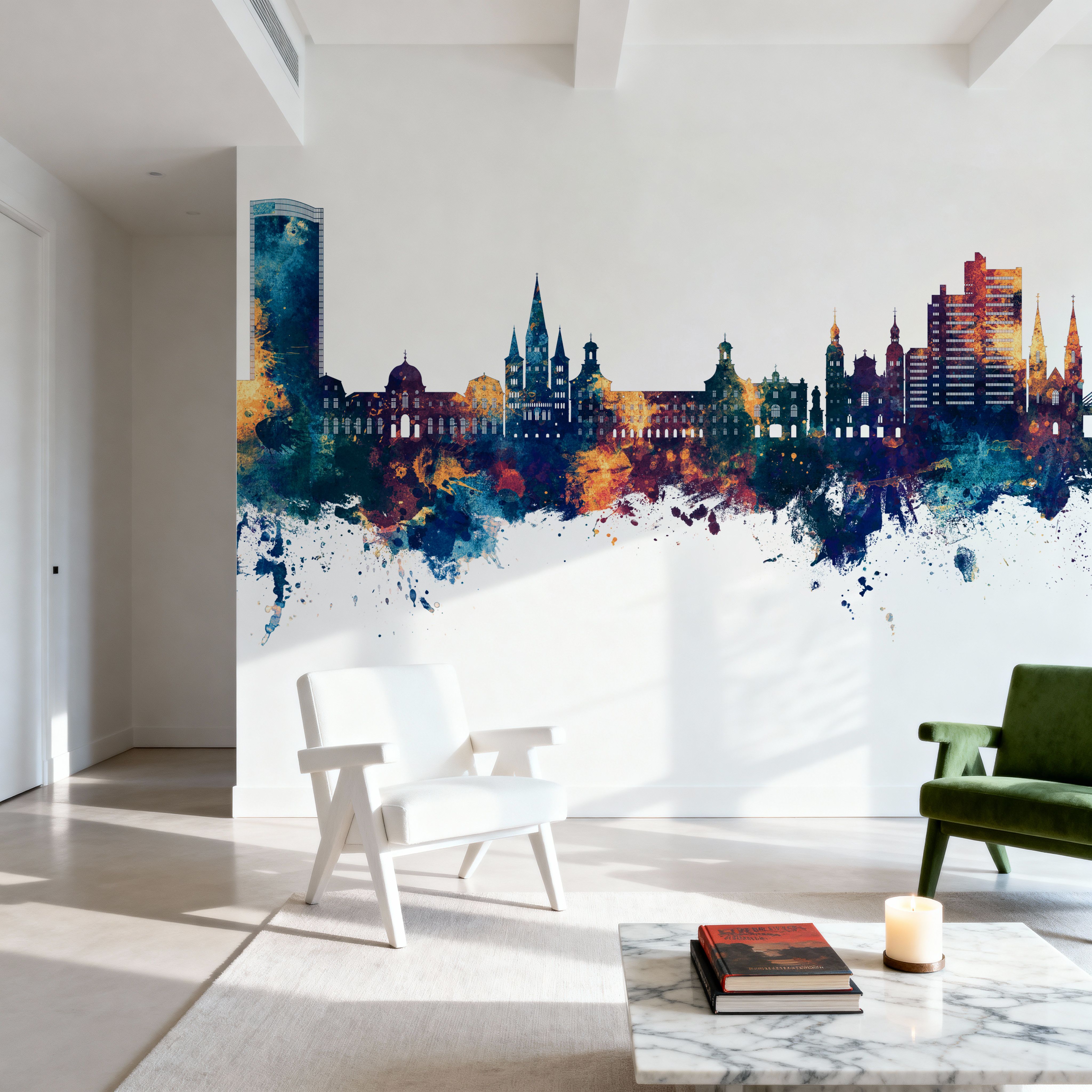 Bonn Skyline Blue & Bronze