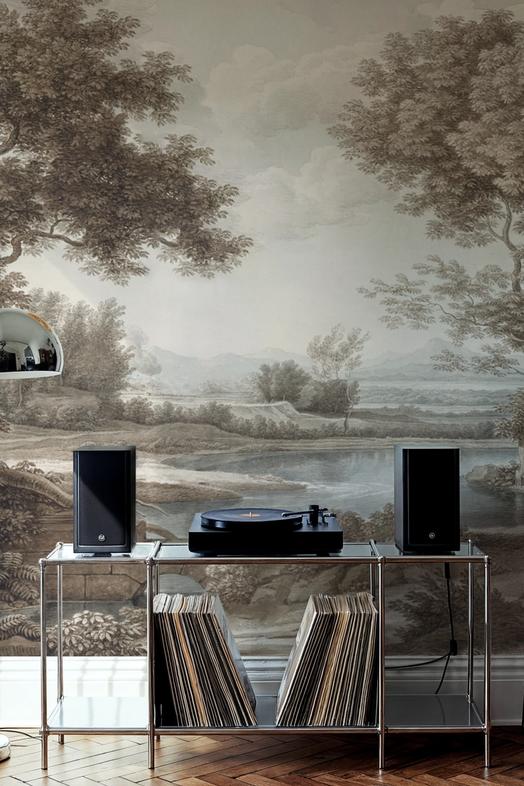 Riverbank Oak Landscape, Vintage