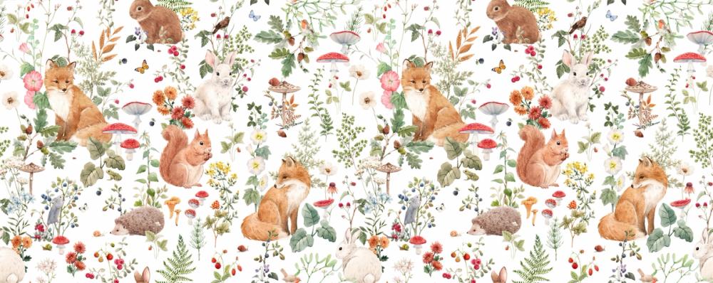 Baby Animals Nordic Fauna, White