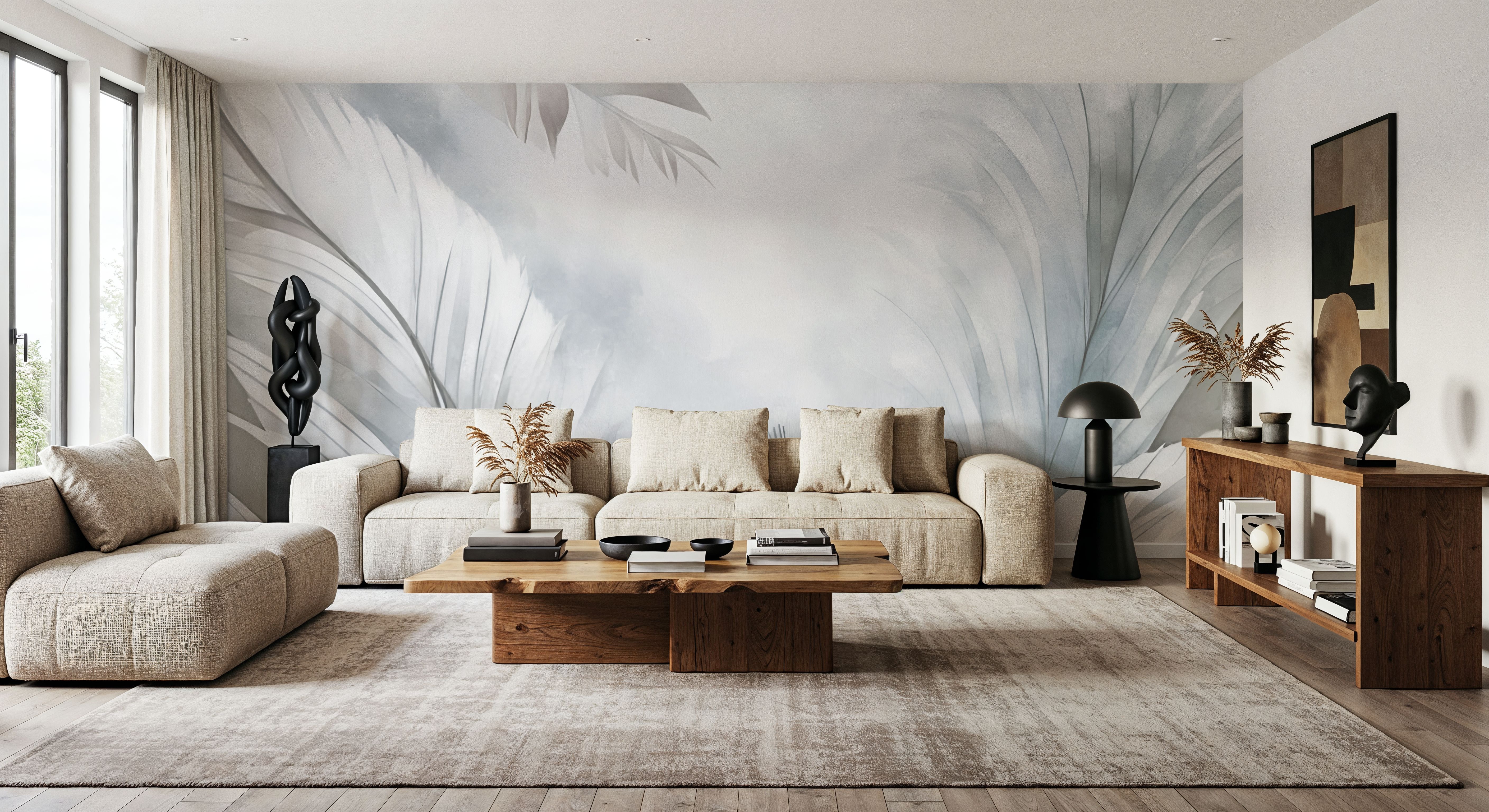 Feathers Magic Blue, Wallpaper