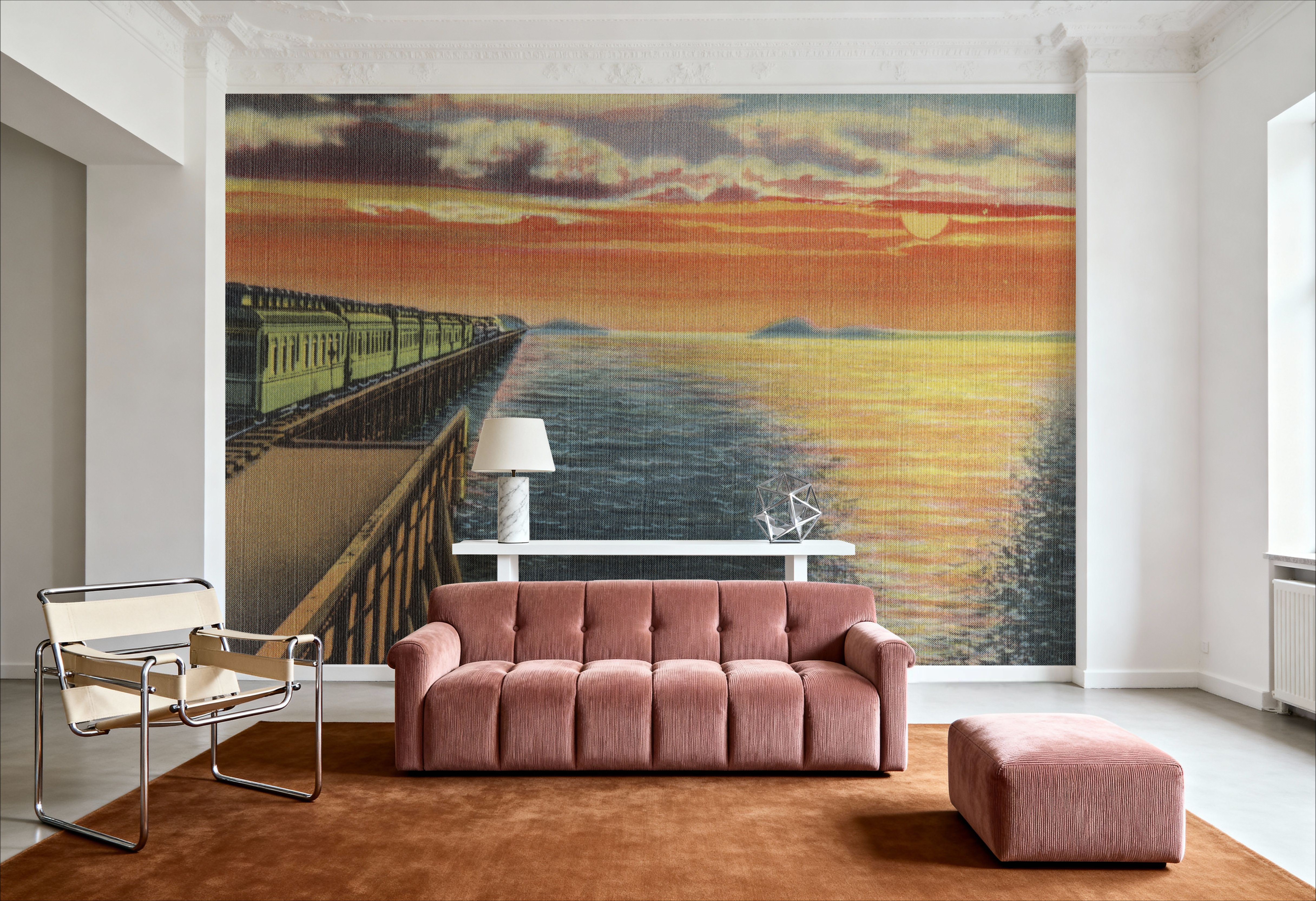 Greetings from Train Sunset - Screenprint Postcard