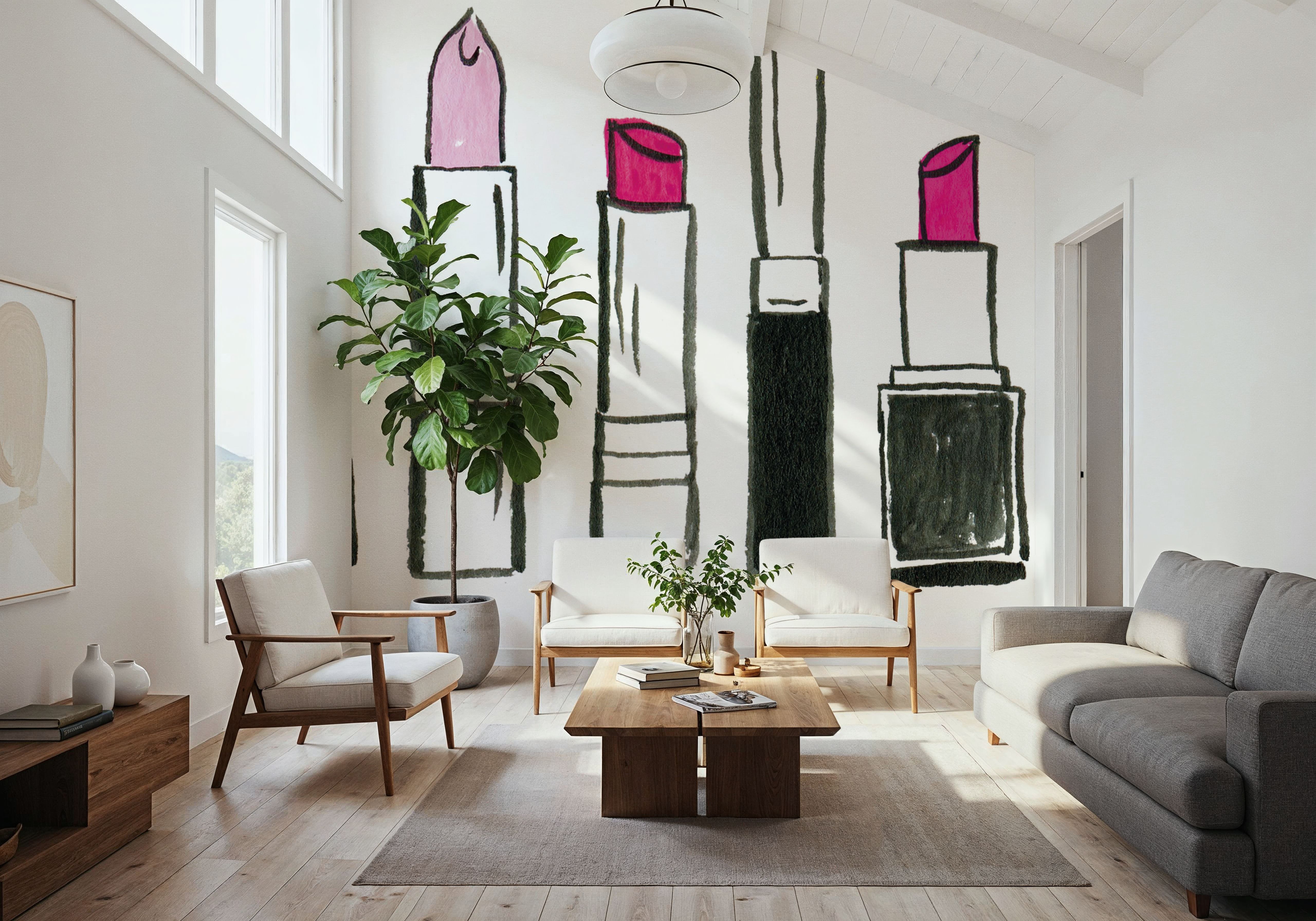 Think Pink I, Wallpaper