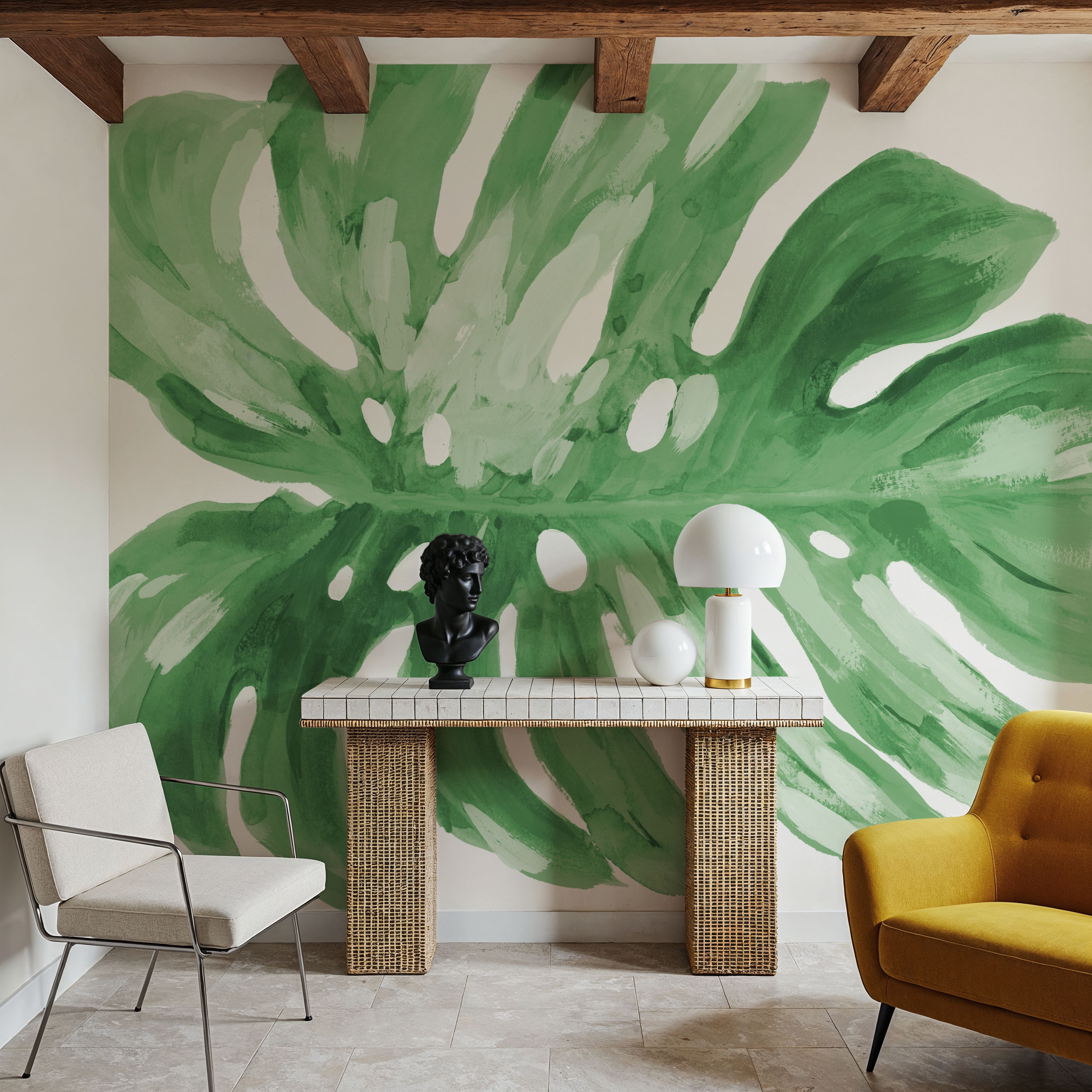 Colorful Tropical Leaf Green I