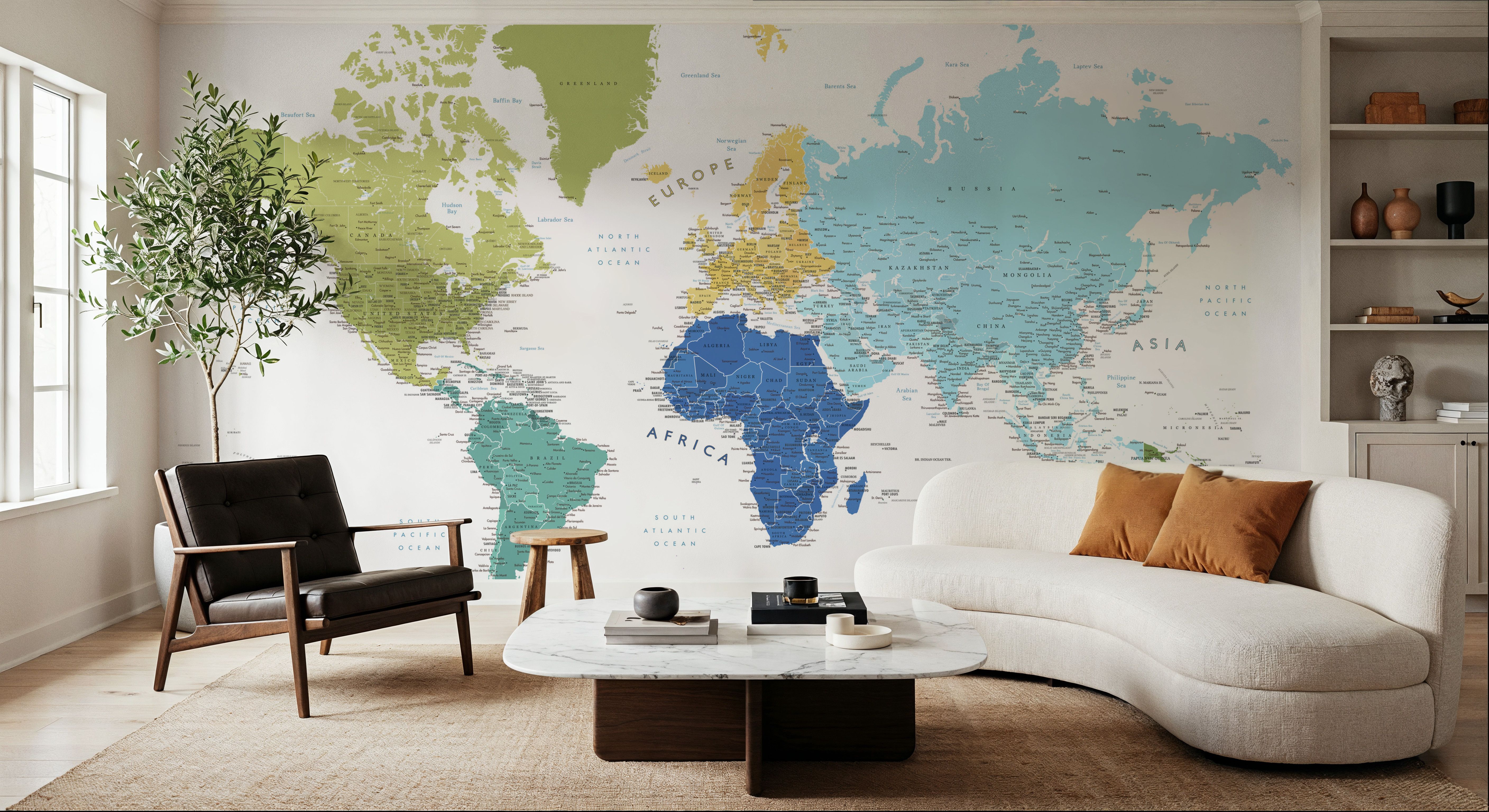 World Map Cities - Elisenda