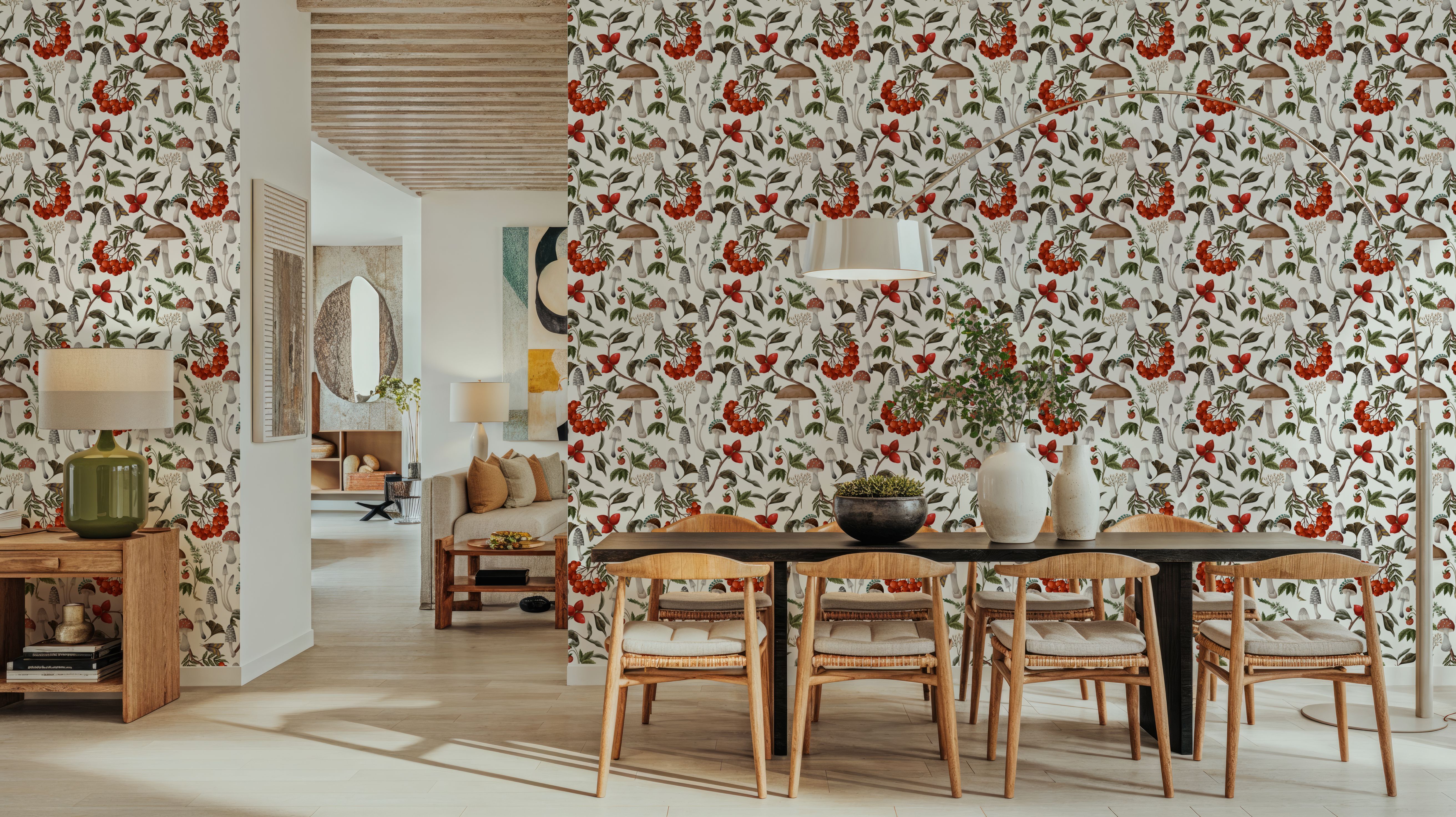 Forest Finds with Berries, White