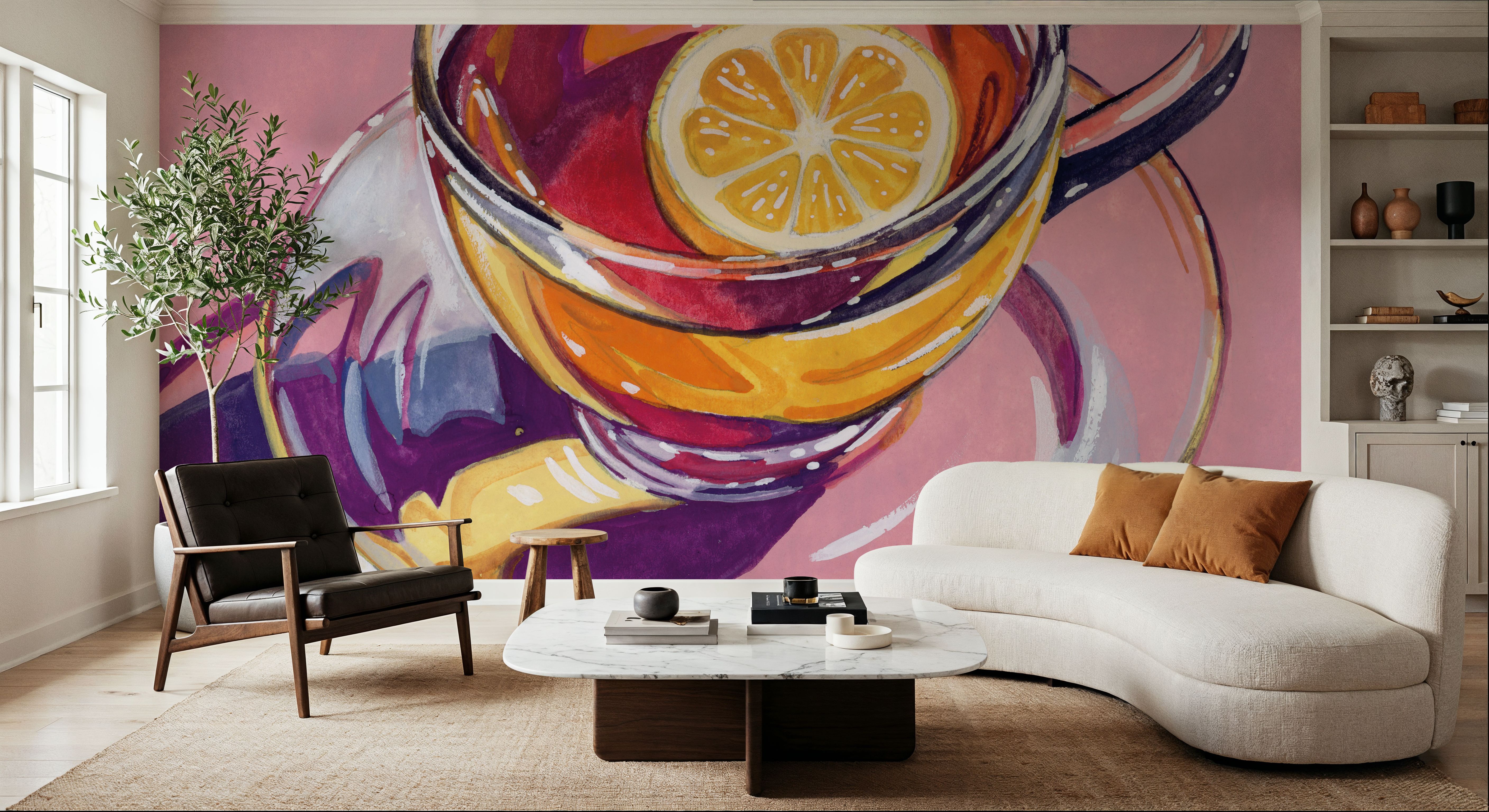 Clear Cup of Tea With Lemon