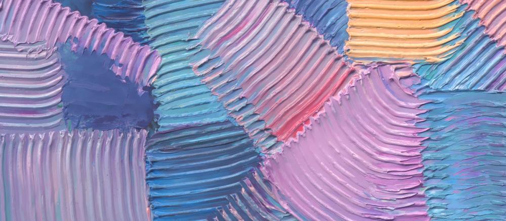 Close-Up Stroke Painting, Pink & Blue