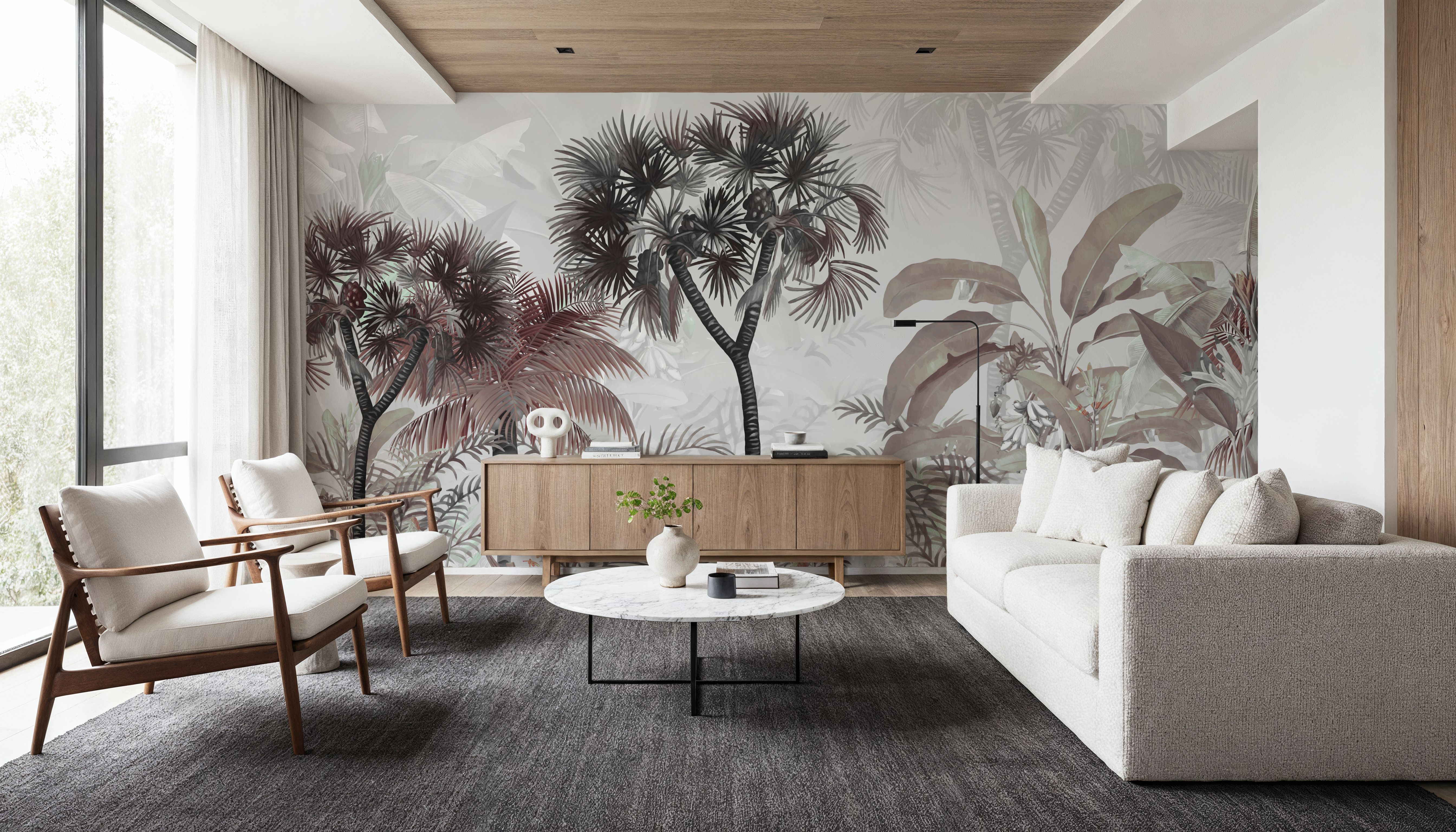 Tropical Forest Strolls Rainy Blue