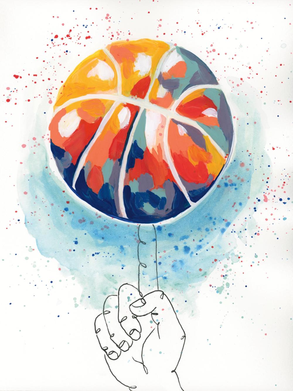 Abstract Basketball Trick