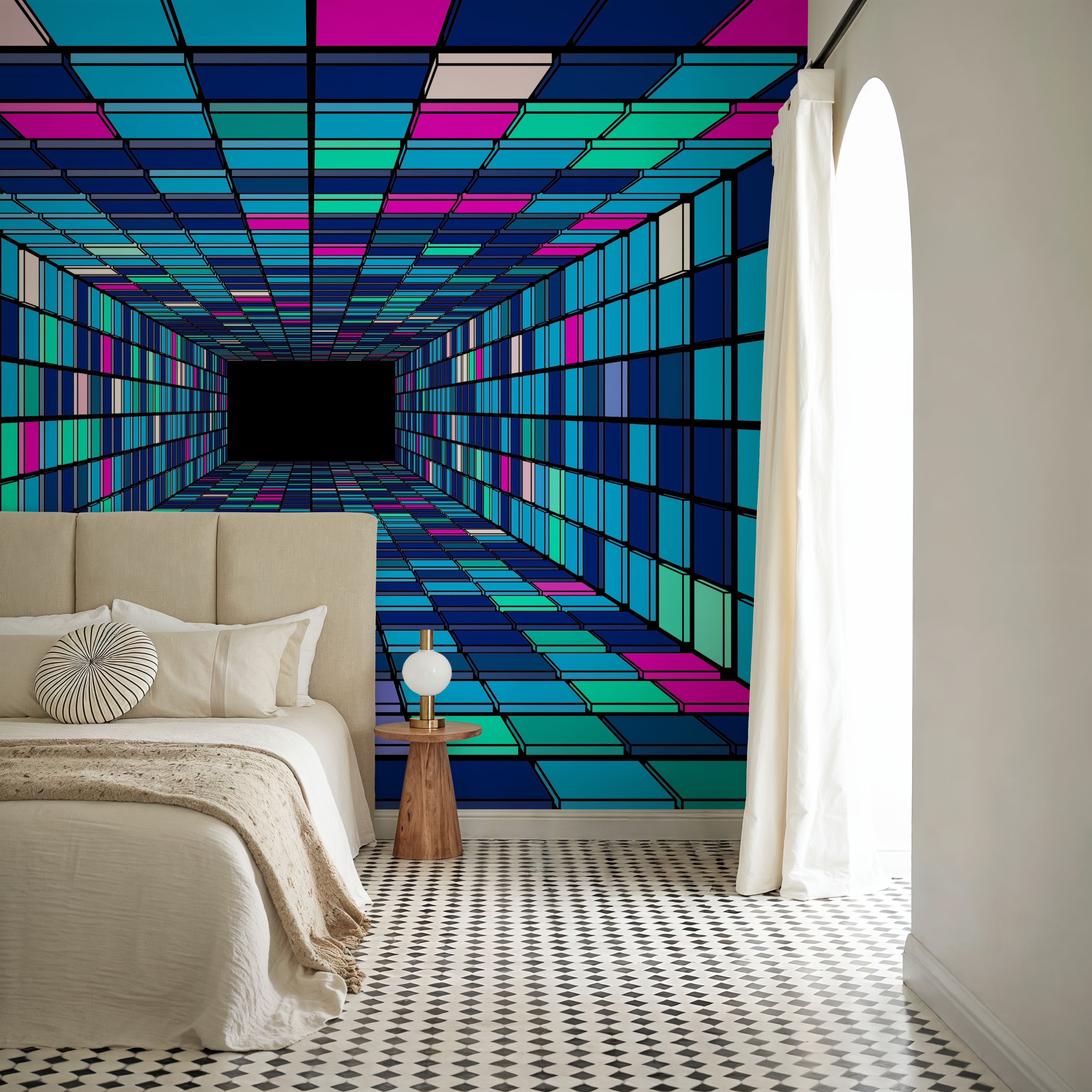 Retro Game Tunnel, Blue