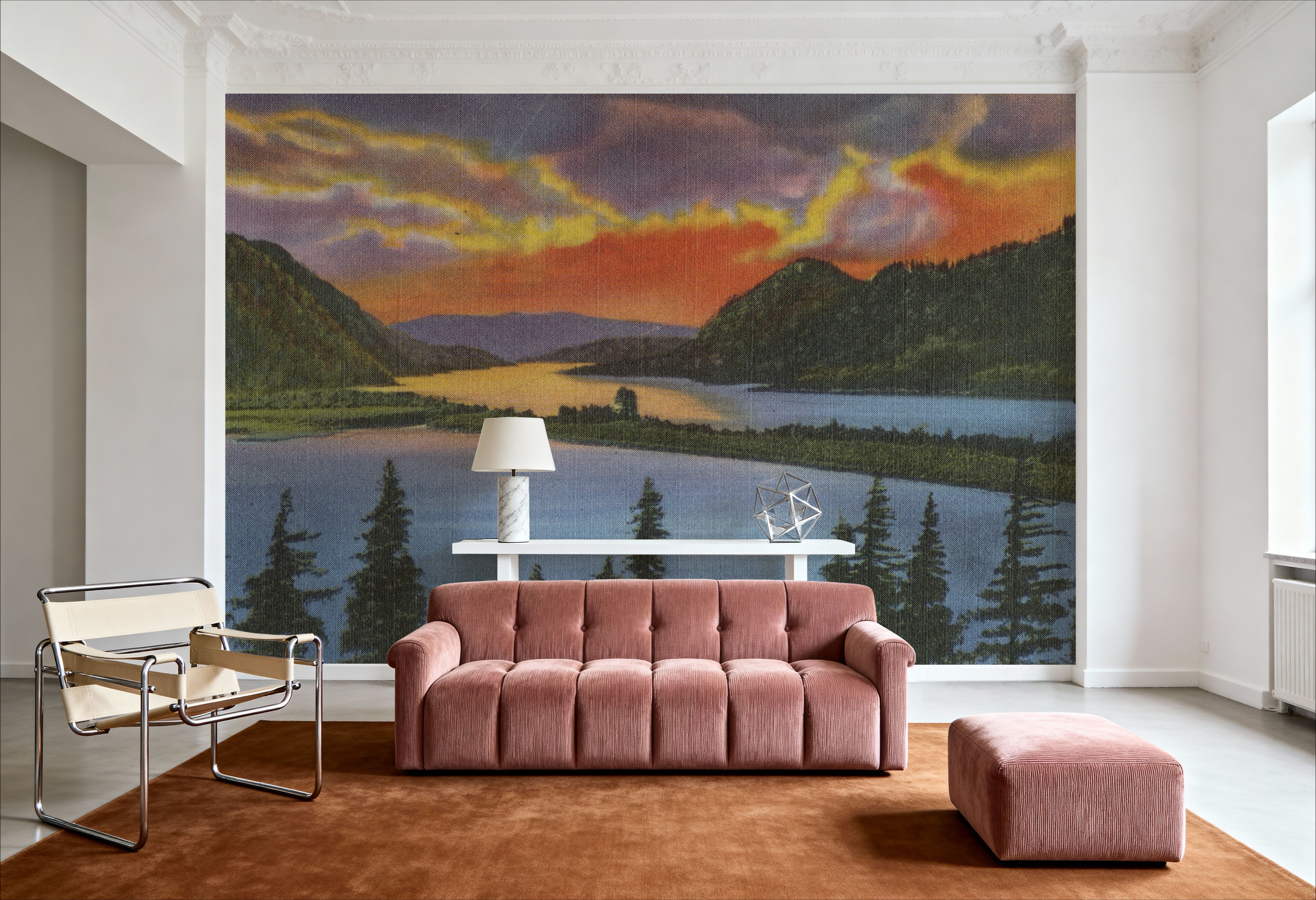 Columbia Sunset - Screenprint Postcard