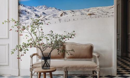 Alpine Serenity White Blue
