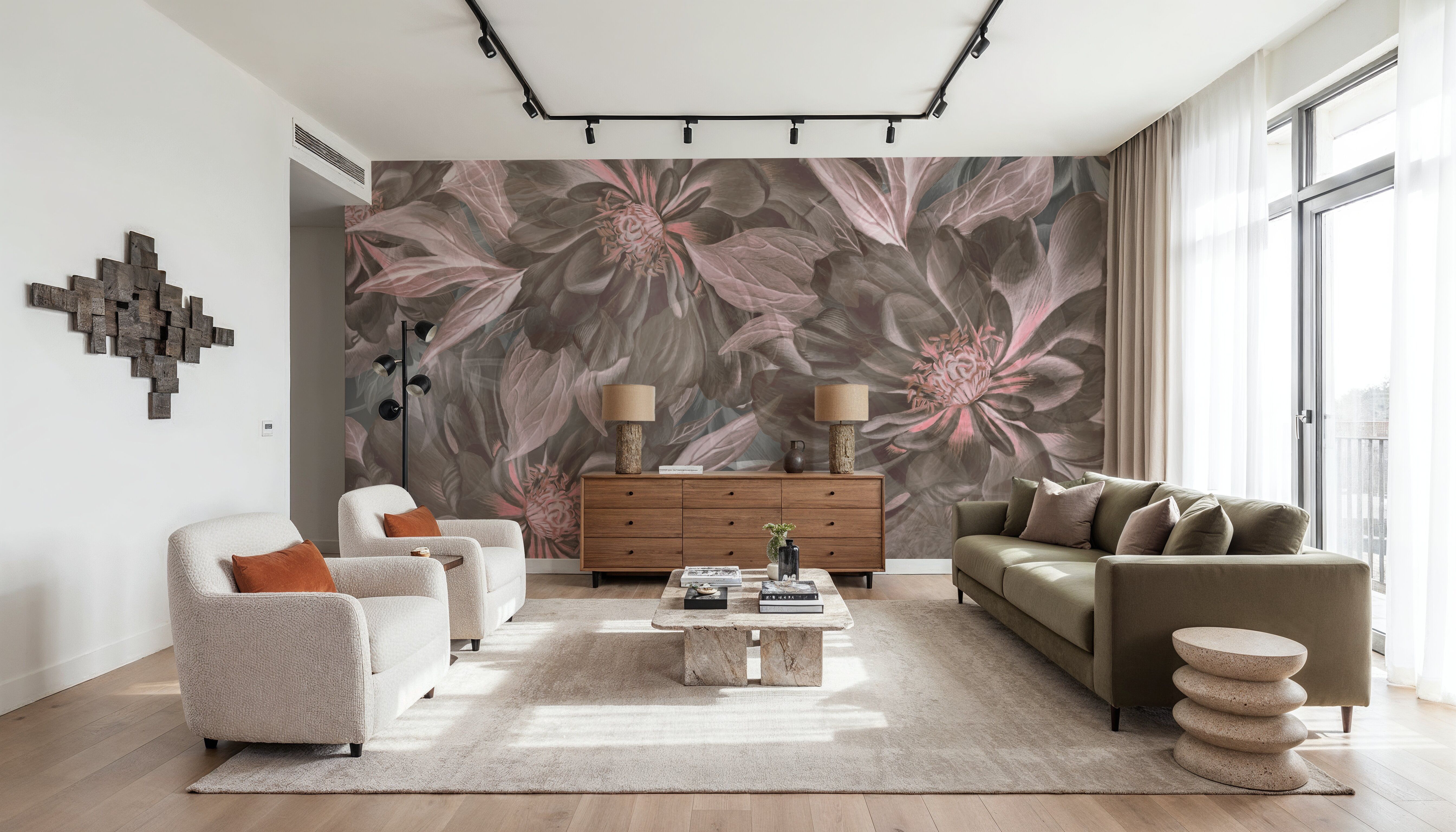 Peony Study - Ash and Pink