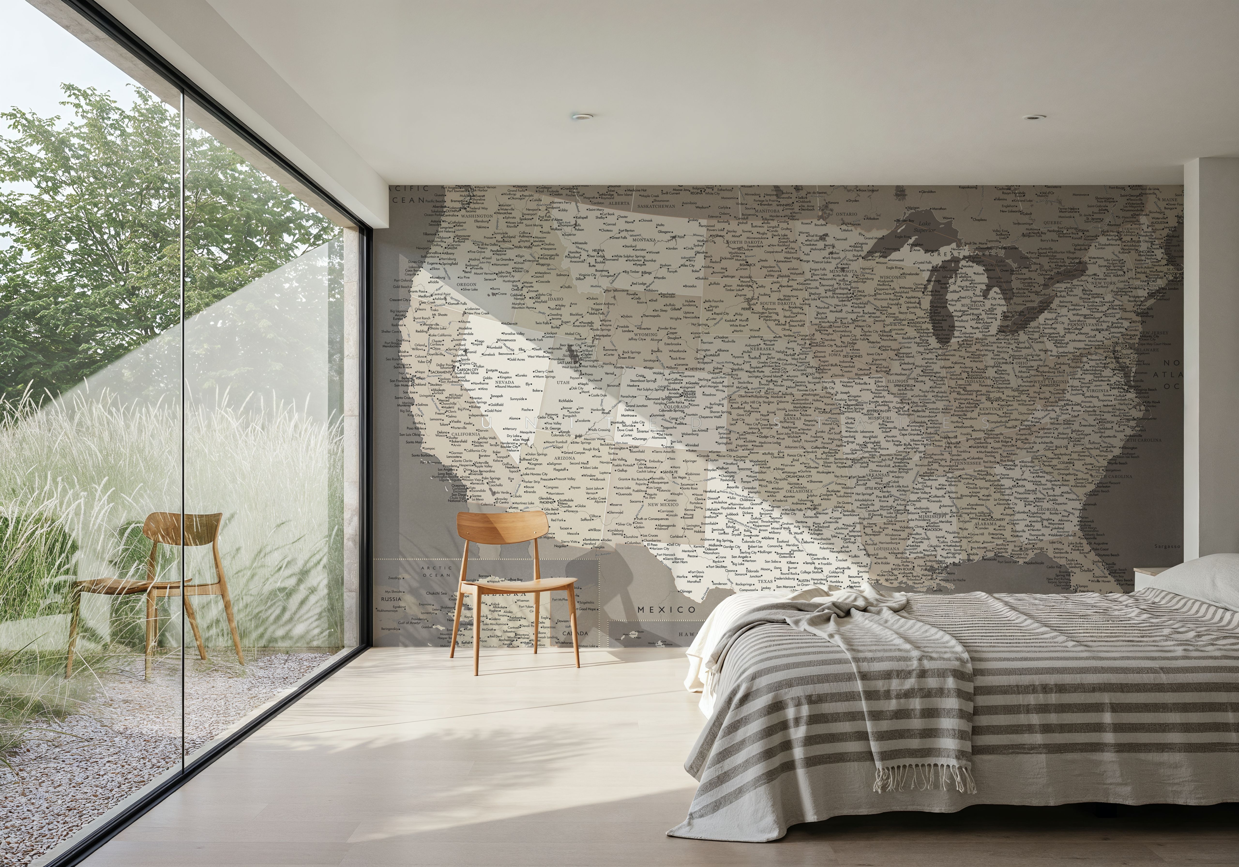 US Map Detailed - Earth, Wallpaper