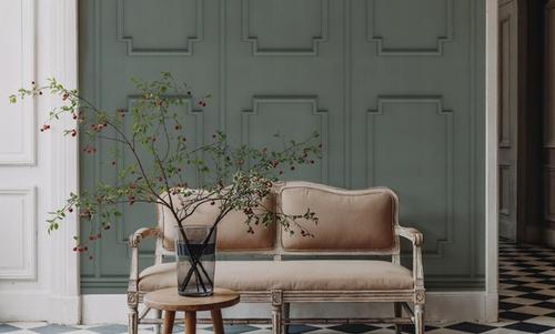 Faux Wall Panel Moulding, Sage