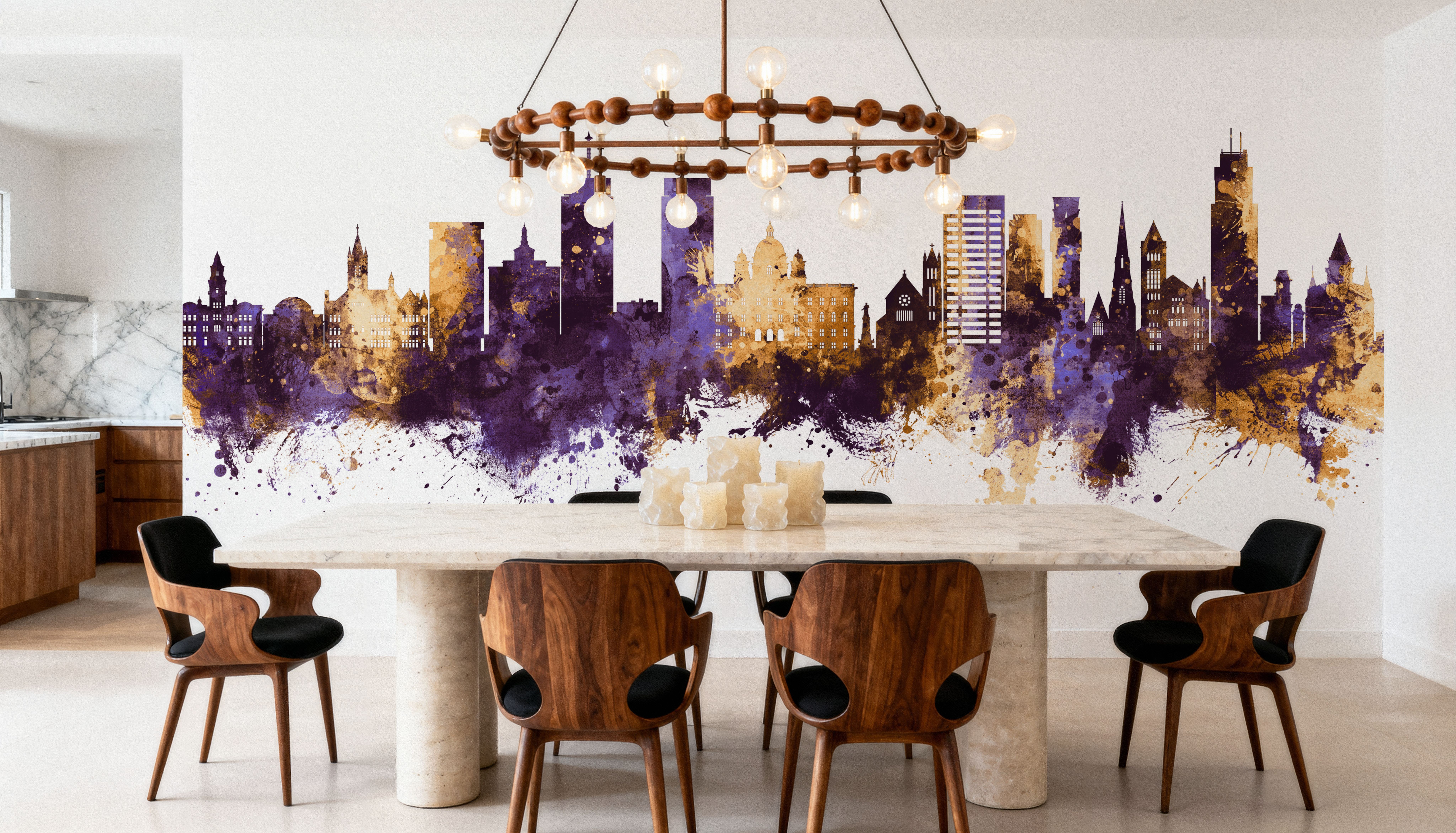 Syracuse New York Skyline Purple & Gold