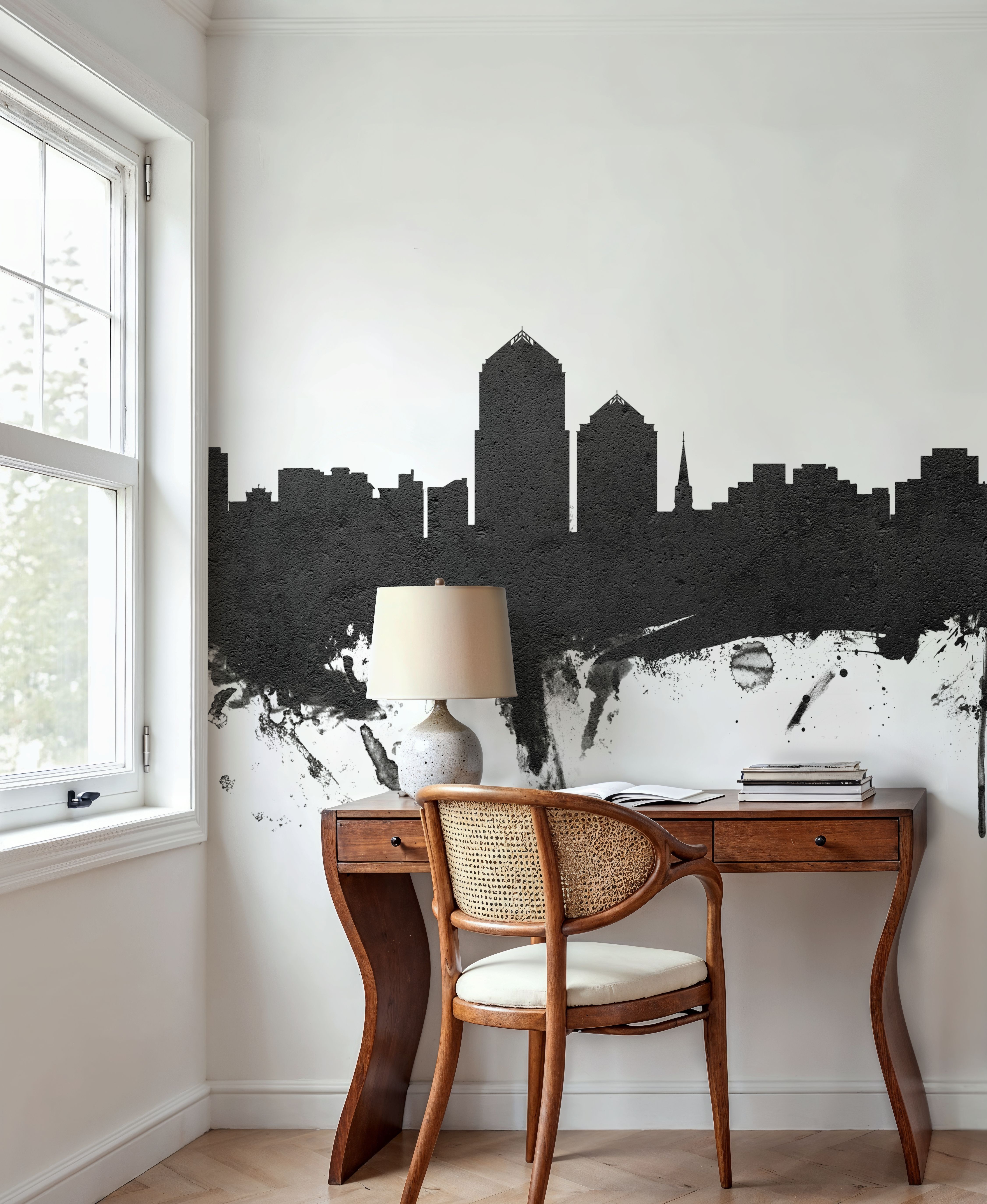 Albuquerque New Mexico Skyline Black & White