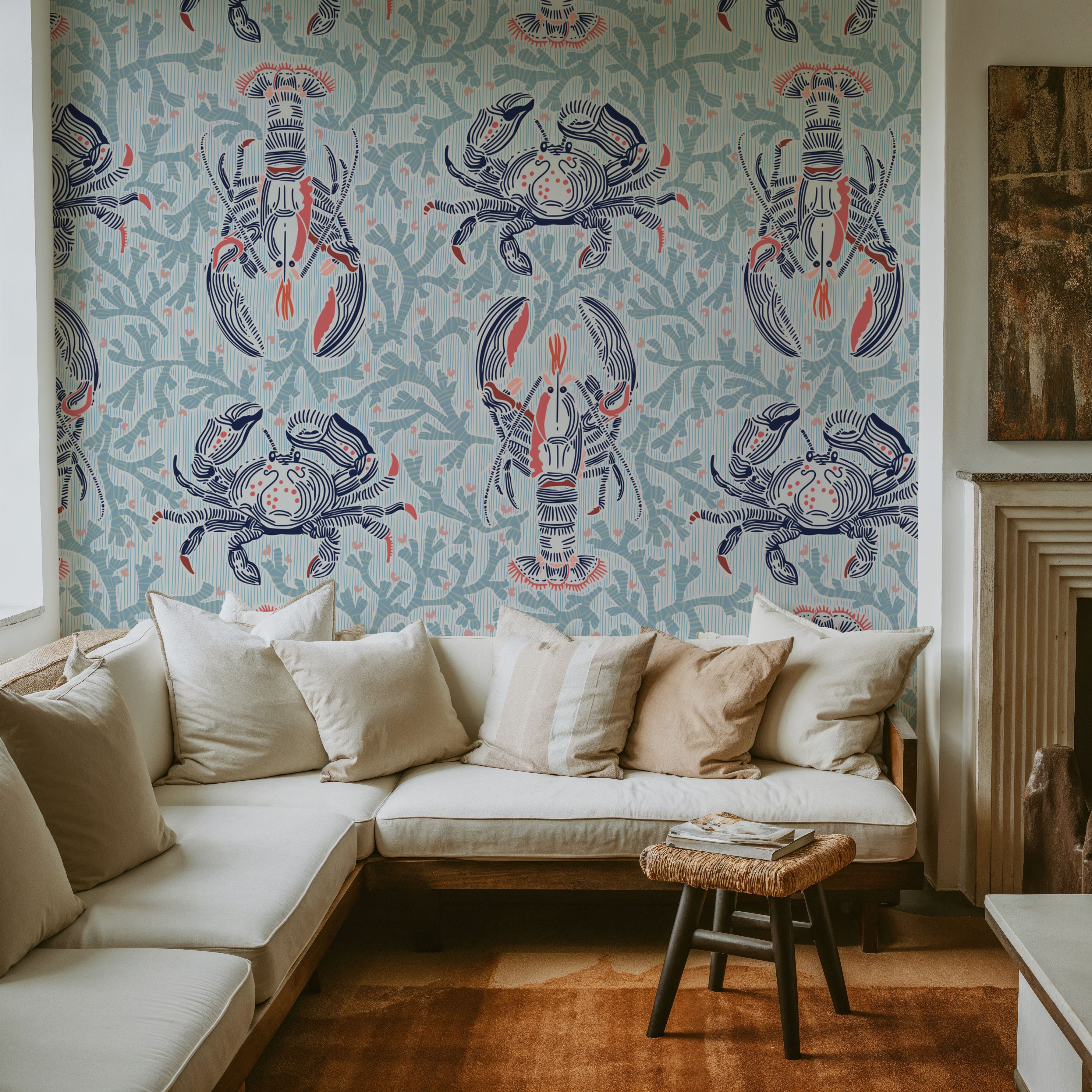 Lobster and Crab Coastal Nostalgia, Mint