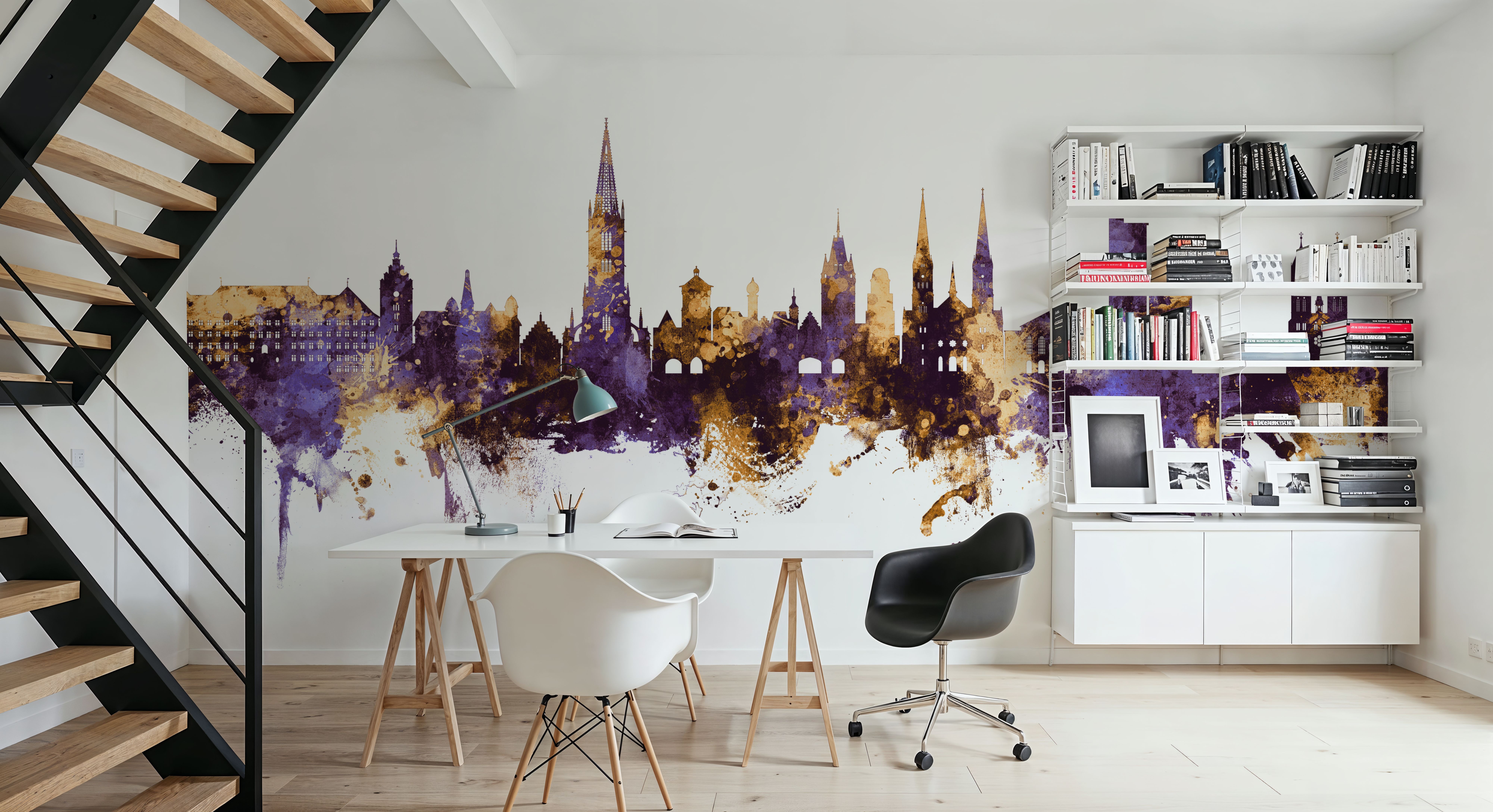 Freiburg Germnay Skyline Purple & Gold