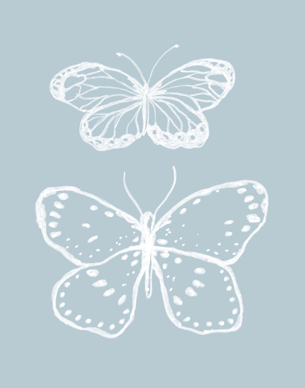 Cottage Butterflies I