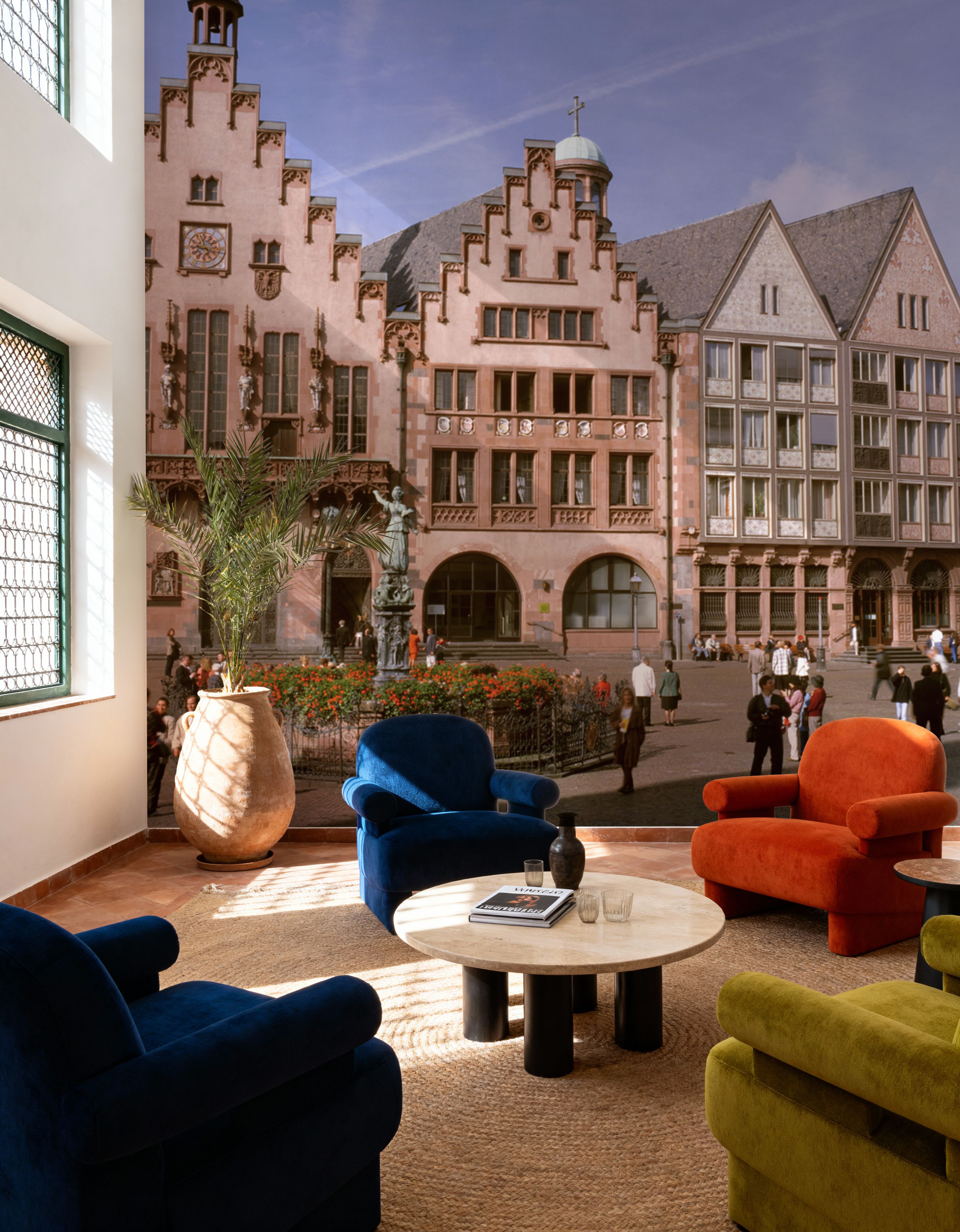 Wall Mural - Timeless Plaza - Architecture Street mural wallpaper - Brown - Offices - Wallism UK - Premium, Textured or Peel & Stick