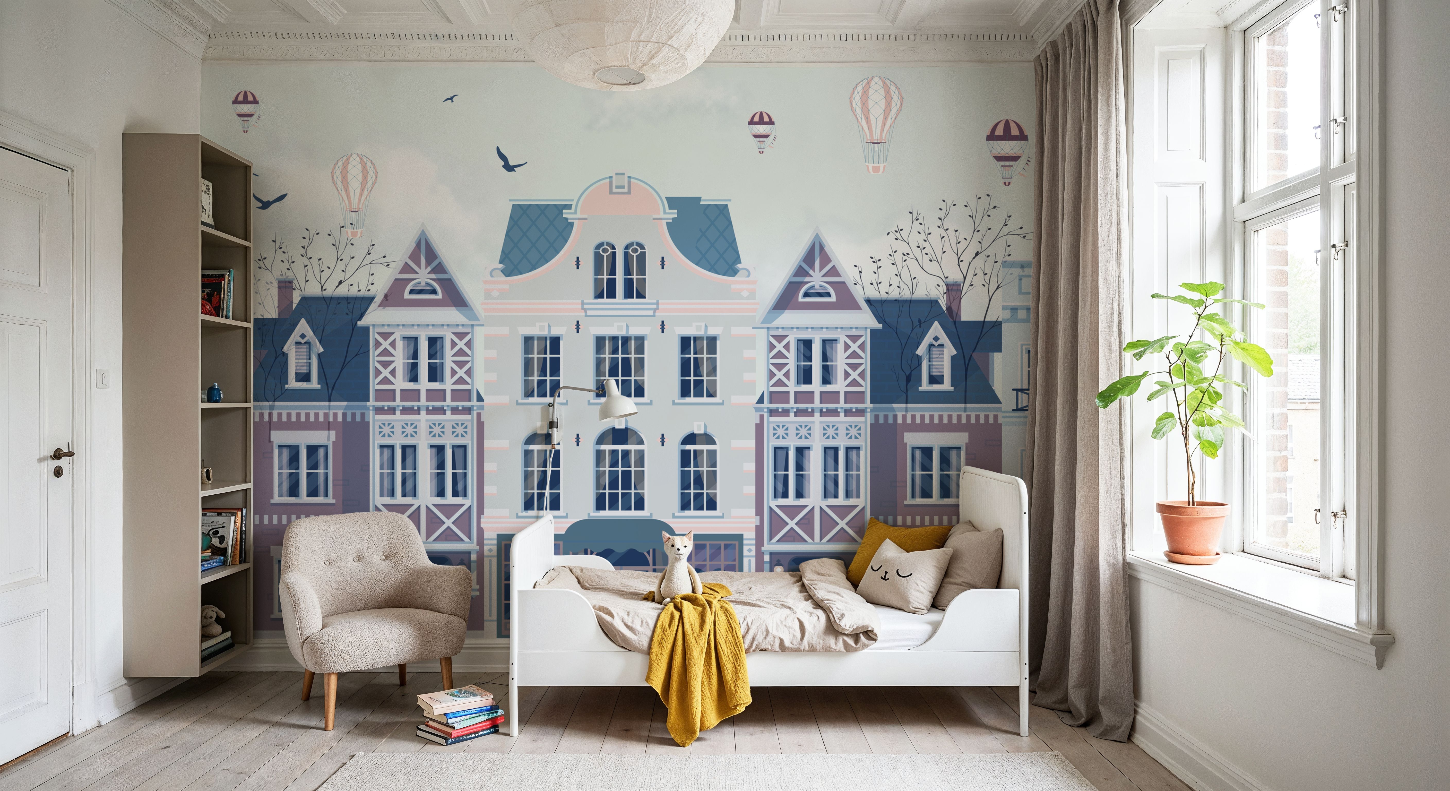 Our House Blue, Behang