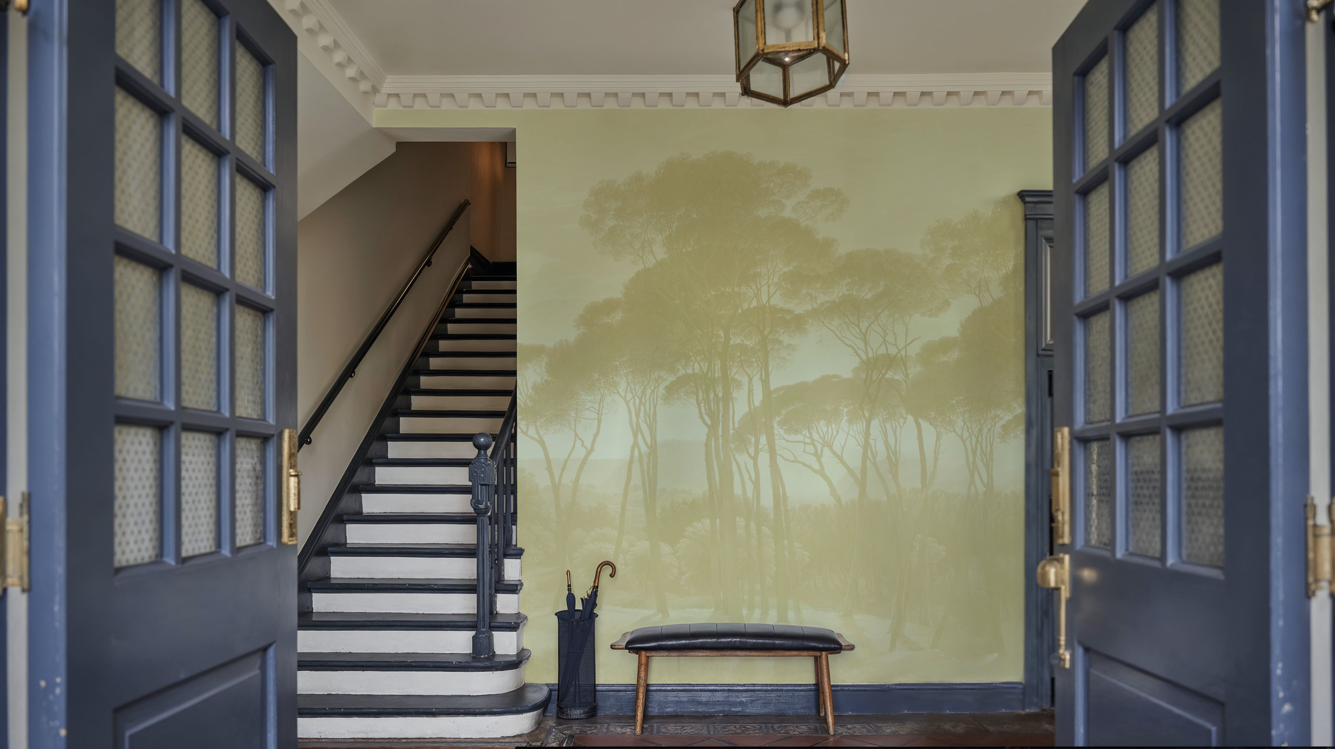 Mediterranean Pine Landscape, Greenish Beige