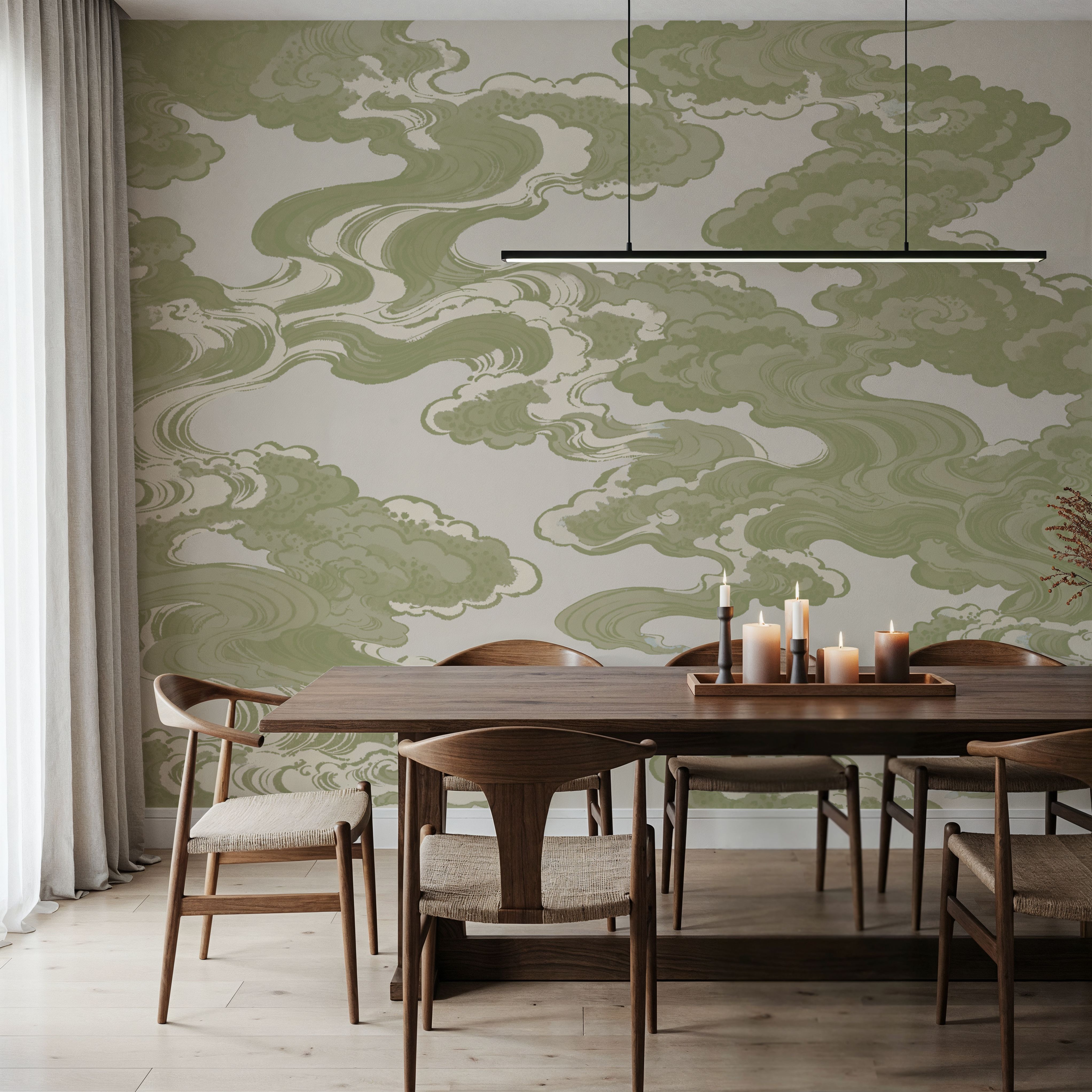 Ukiyo-e Clouds, Pistachio