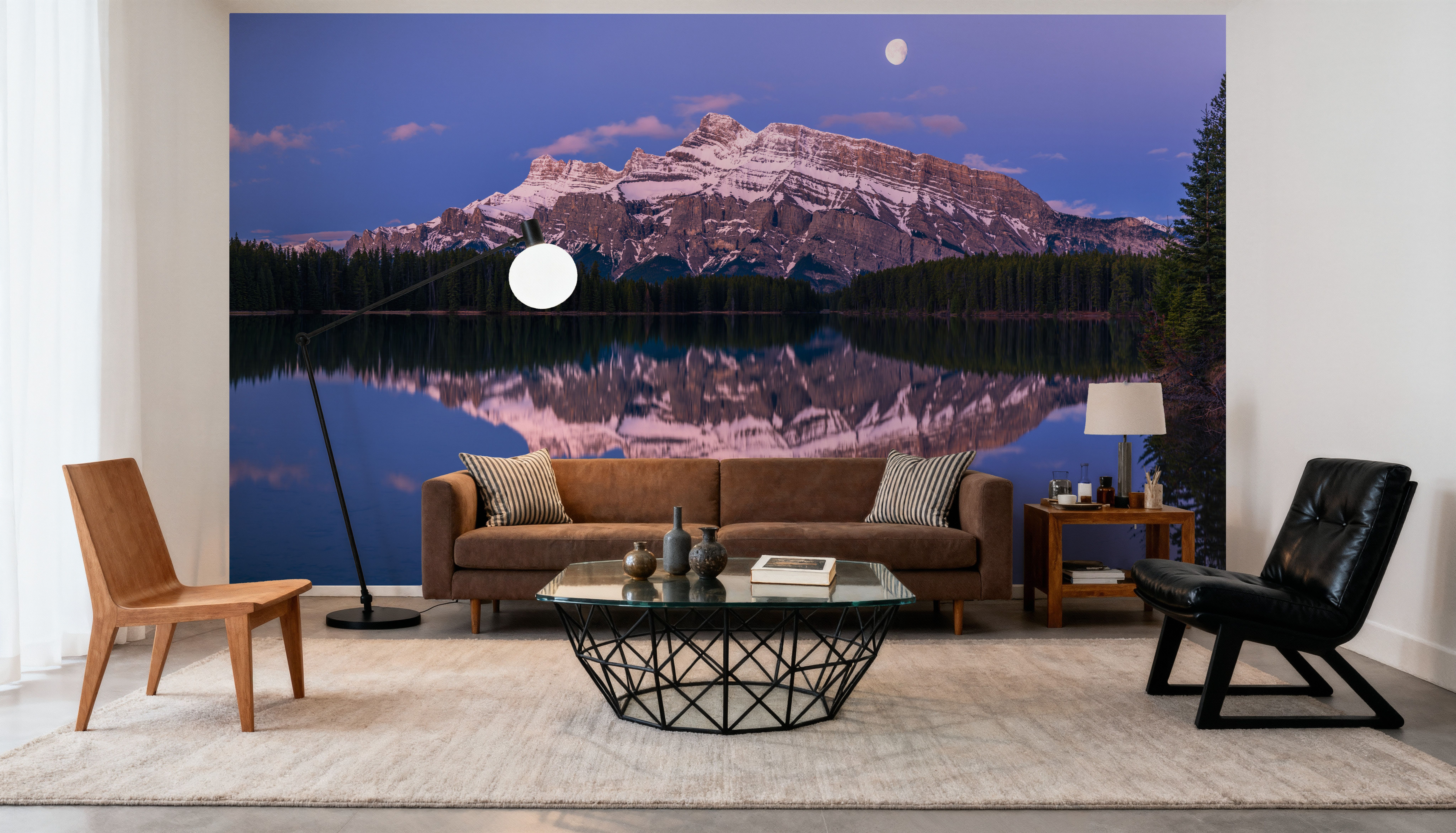 Mount Rundle Moon