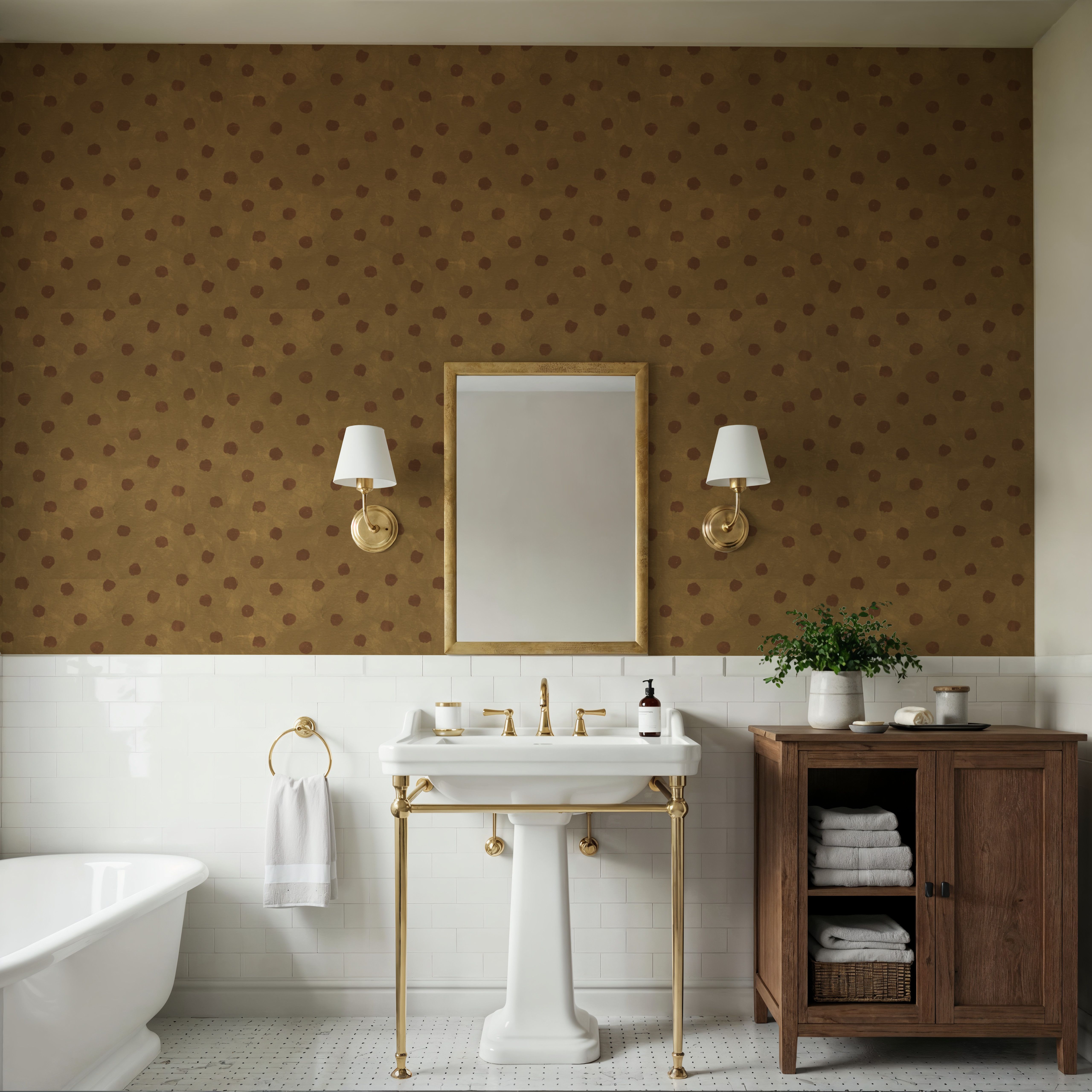 Autumn Dots Khaki