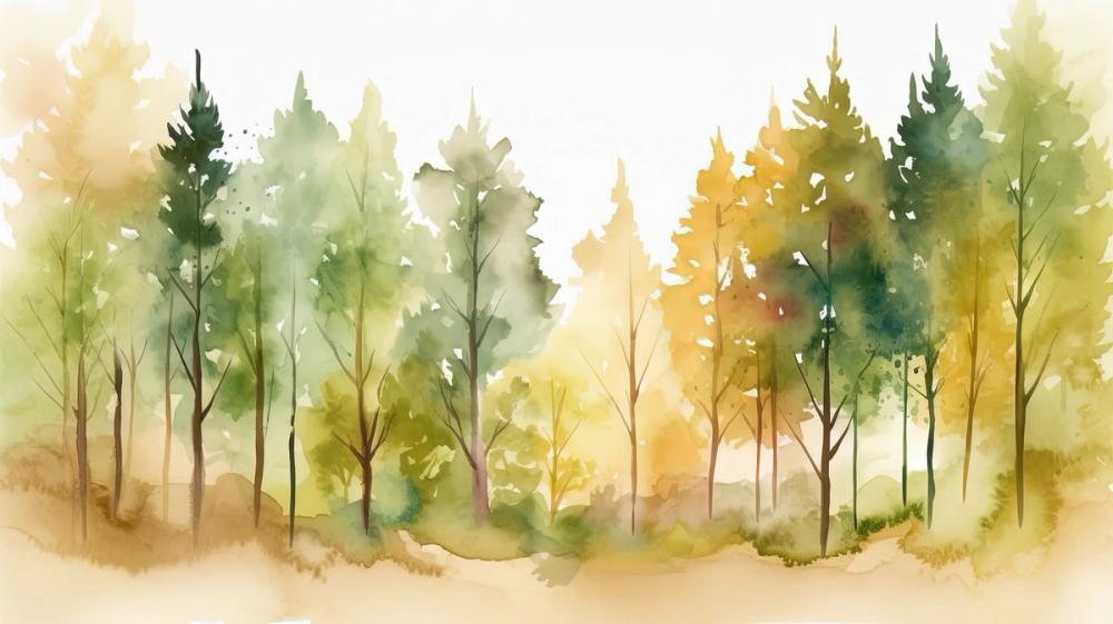 Watercolor Woods