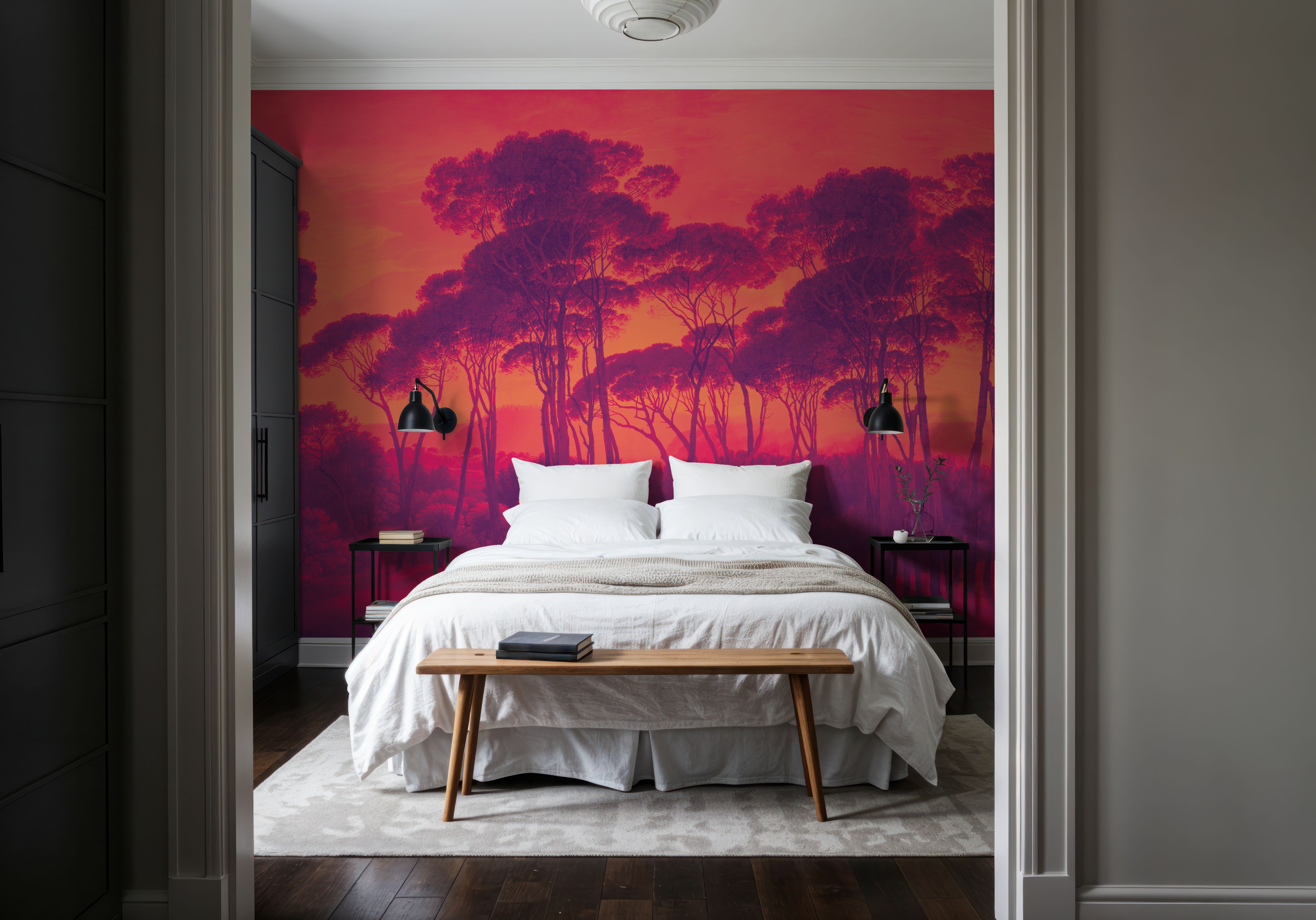 Mediterranean Pine Landscape, Sunset