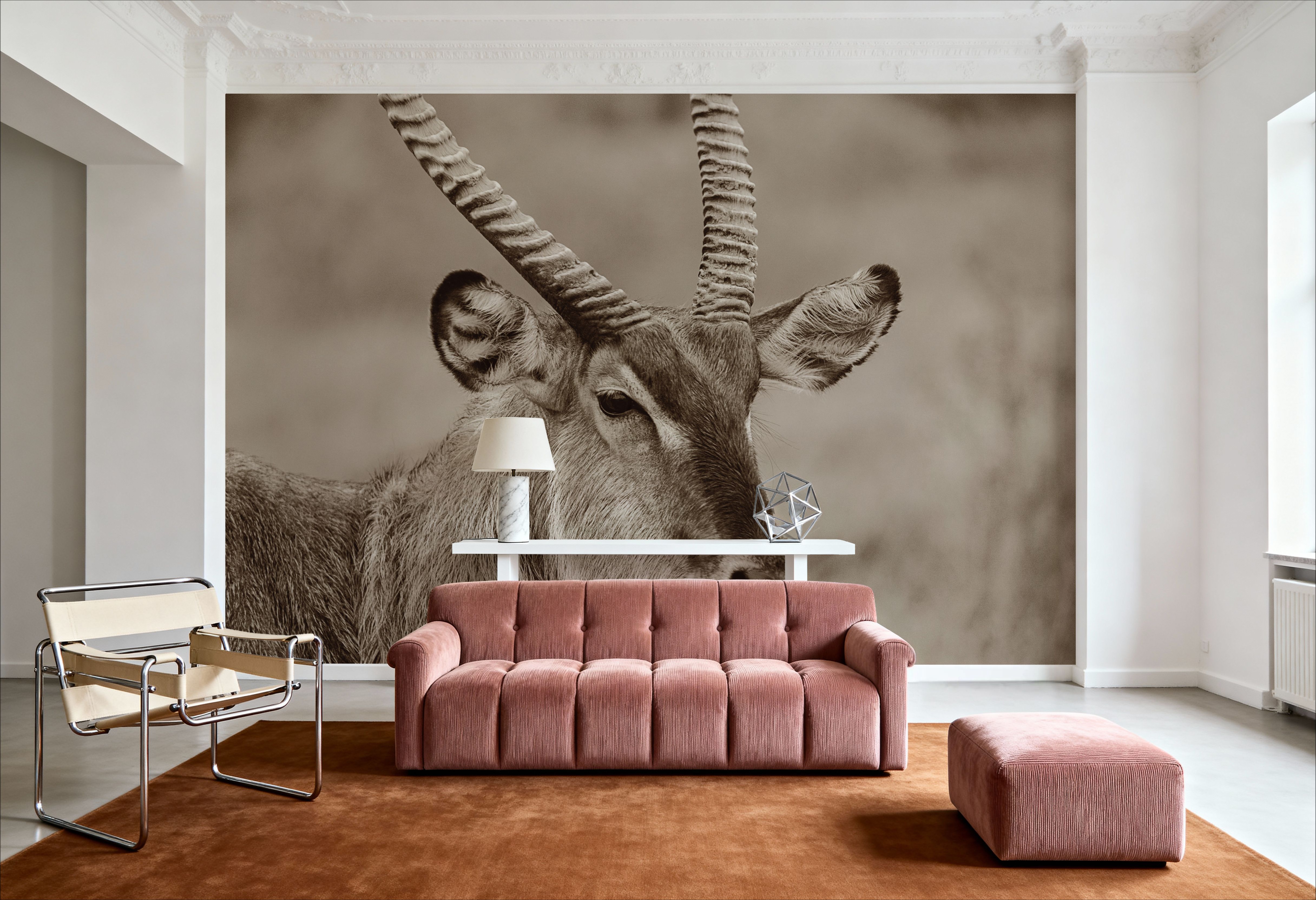 Waterbuck Portrait Sepia