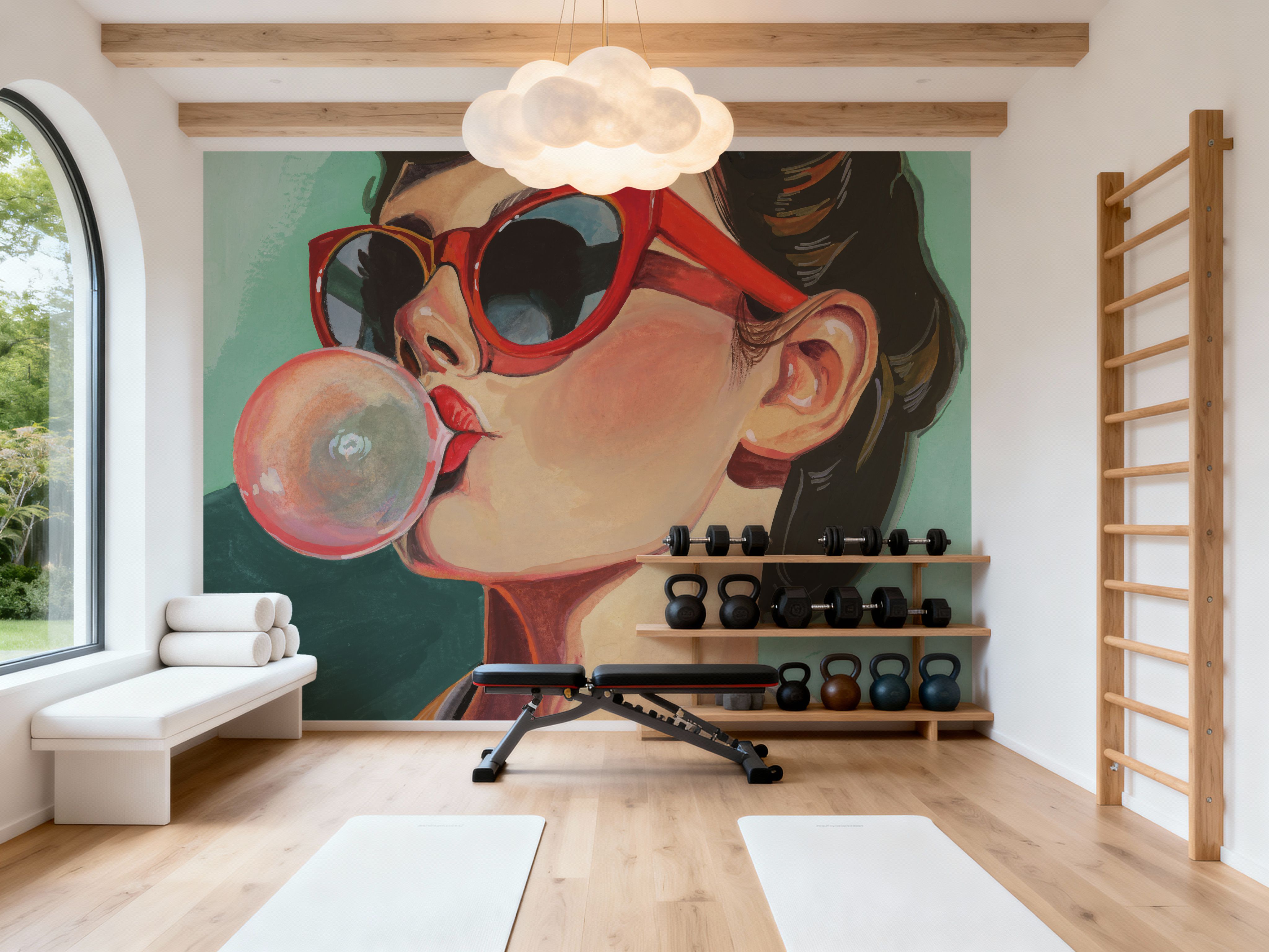 Retro Bubblegum Girl Teal