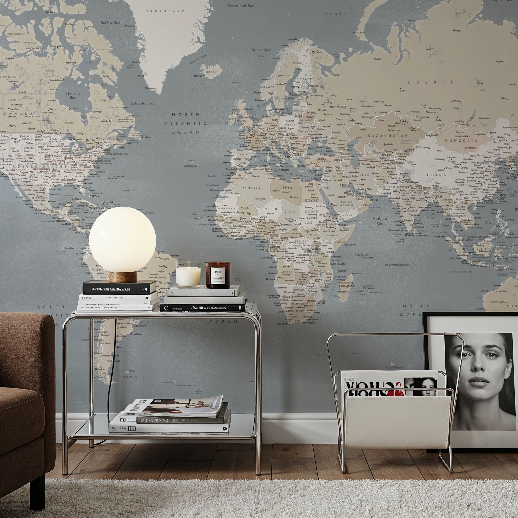 World Map Cities - Landers