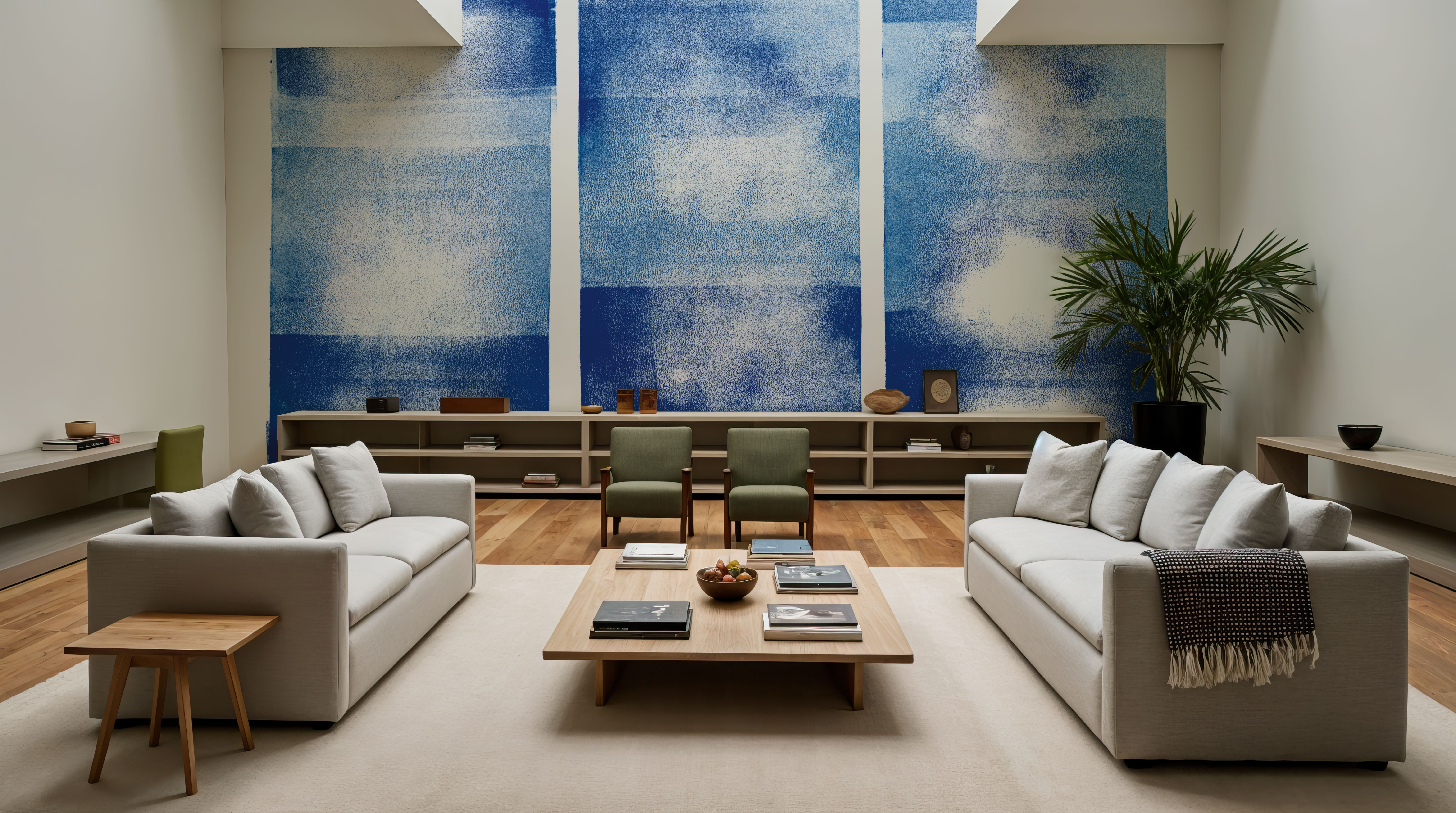 Blue Geometric Abstract