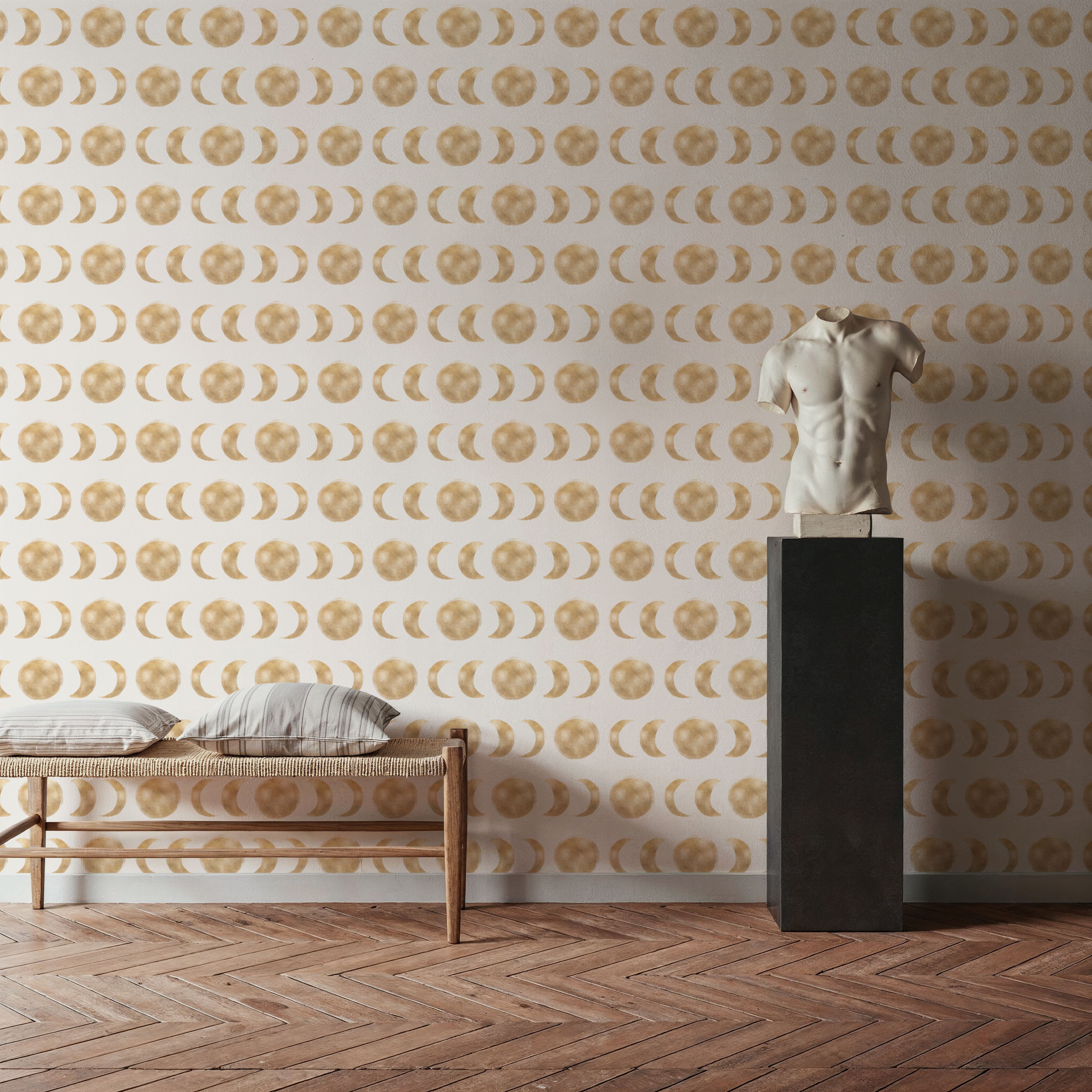 Golden Moon Phase, Wallpaper