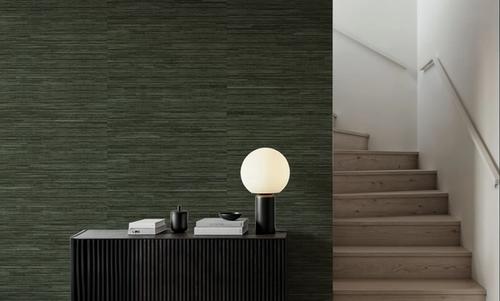 Faux Grasscloth with Visible Seams, Evergreen
